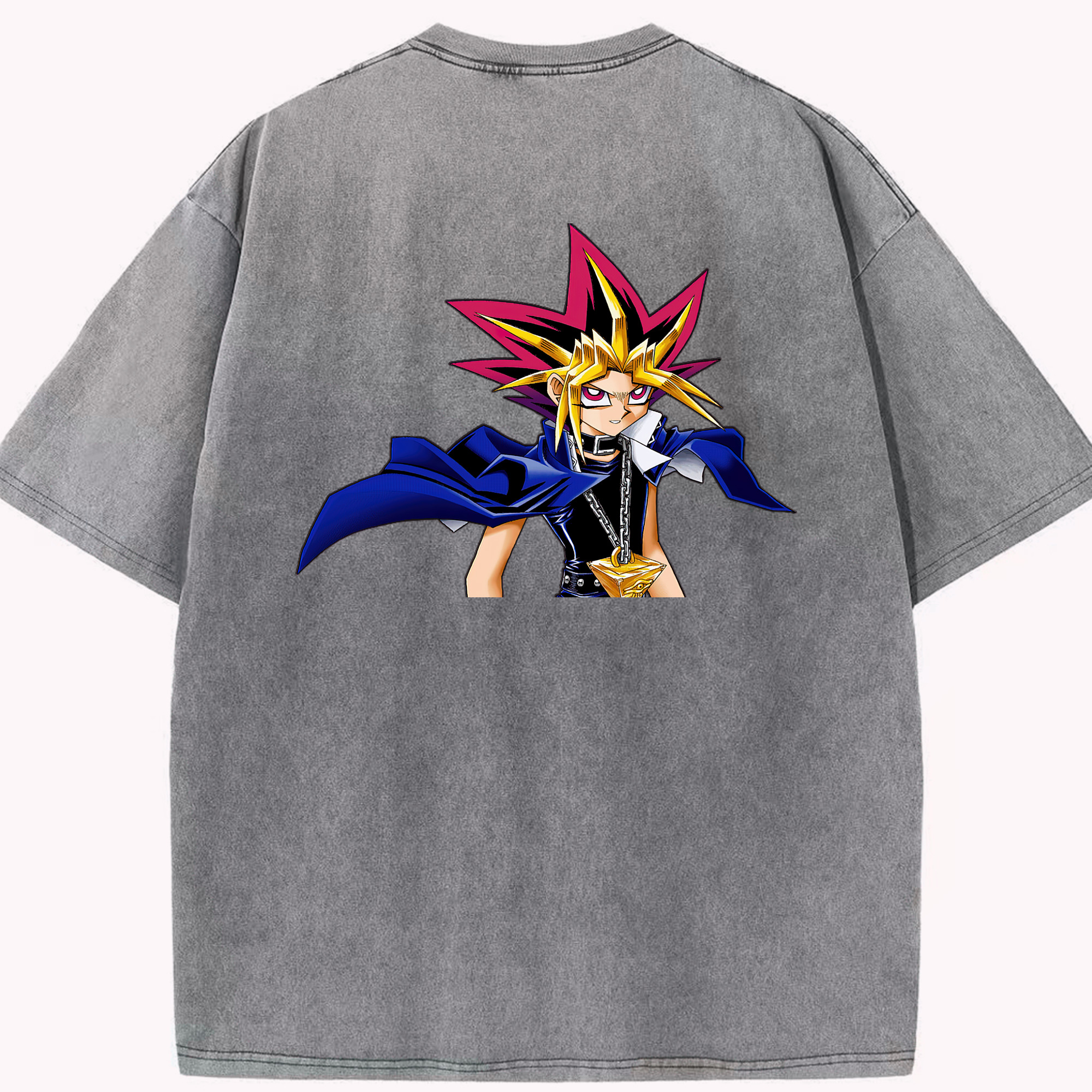 （画像用） 遊☆戯☆王 Yu-Gi-Oh! 綿100% ヴィンテージ風 半袖Tシャツ（背面プリント）