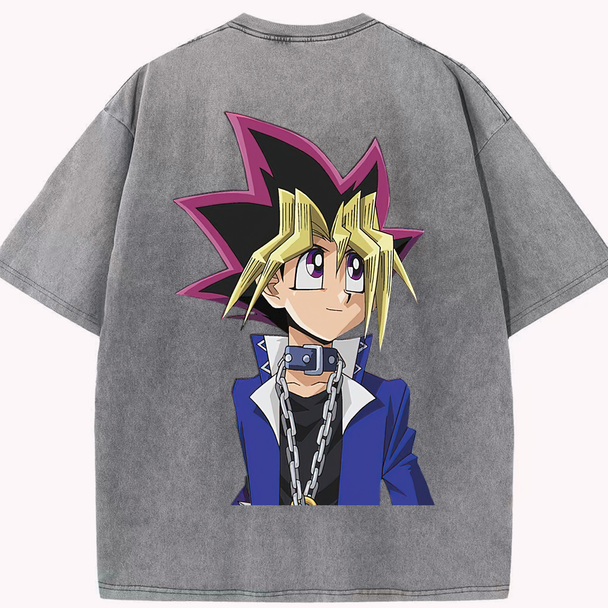 （画像用） 遊☆戯☆王 Yu-Gi-Oh! 綿100% ヴィンテージ風 半袖Tシャツ（背面プリント）