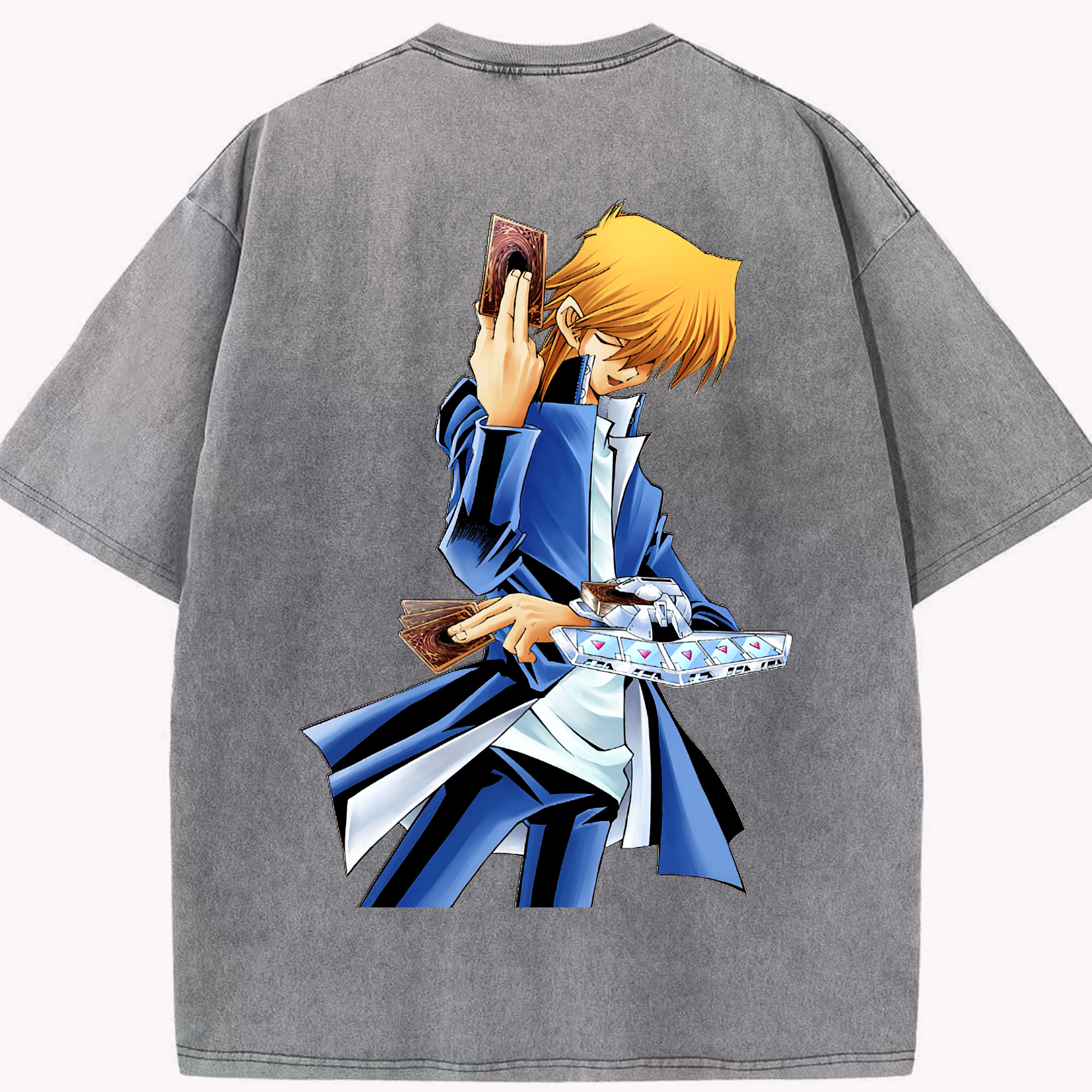 （画像用） 遊☆戯☆王 Yu-Gi-Oh! 綿100% ヴィンテージ風 半袖Tシャツ（背面プリント）