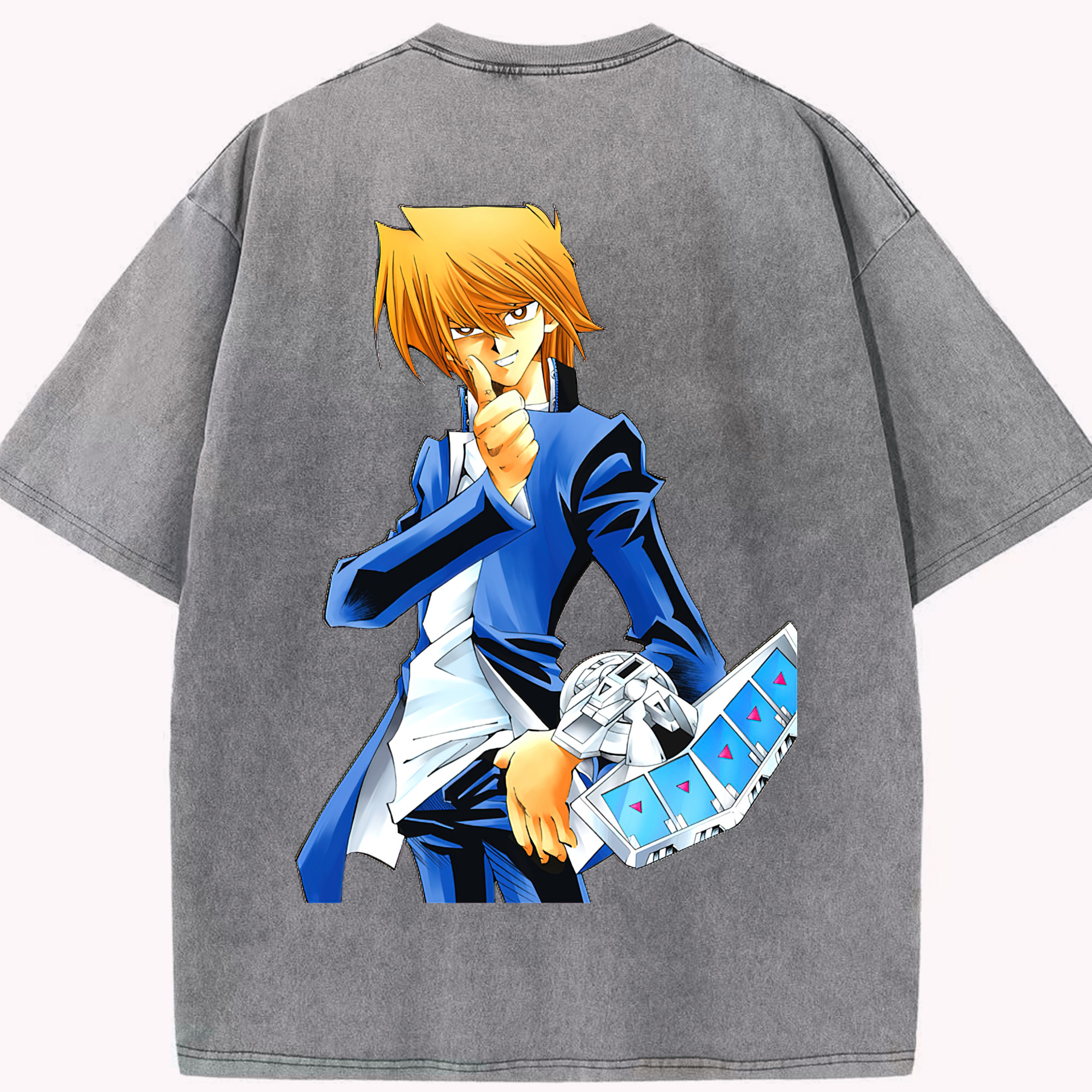 （画像用） 遊☆戯☆王 Yu-Gi-Oh! 綿100% ヴィンテージ風 半袖Tシャツ（背面プリント）