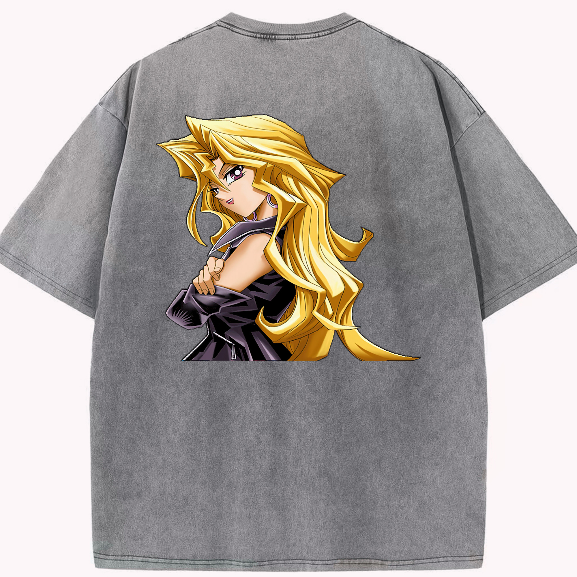 （画像用） 遊☆戯☆王 Yu-Gi-Oh! 綿100% ヴィンテージ風 半袖Tシャツ（背面プリント）