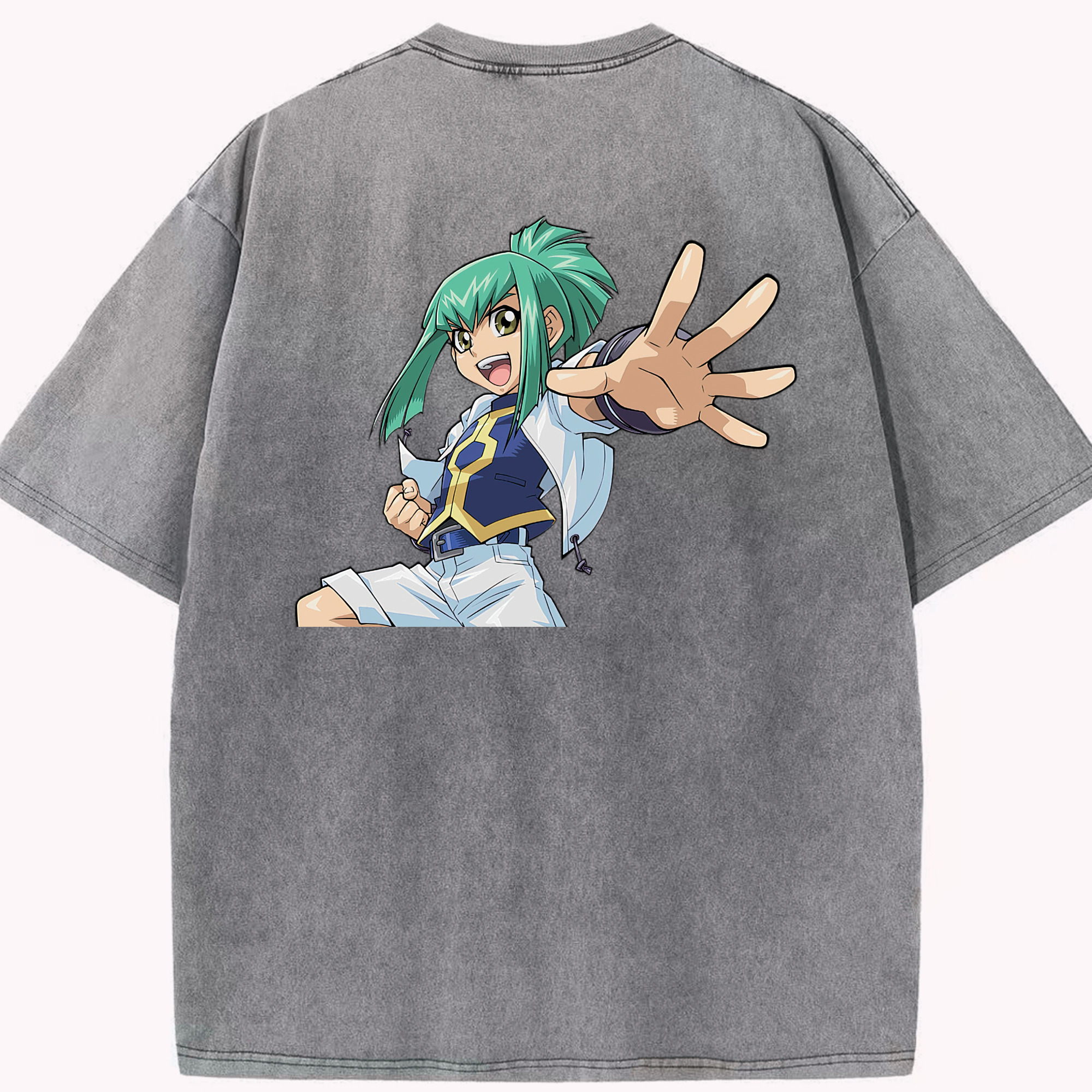 （画像用） 遊☆戯☆王 Yu-Gi-Oh! 綿100% ヴィンテージ風 半袖Tシャツ（背面プリント）