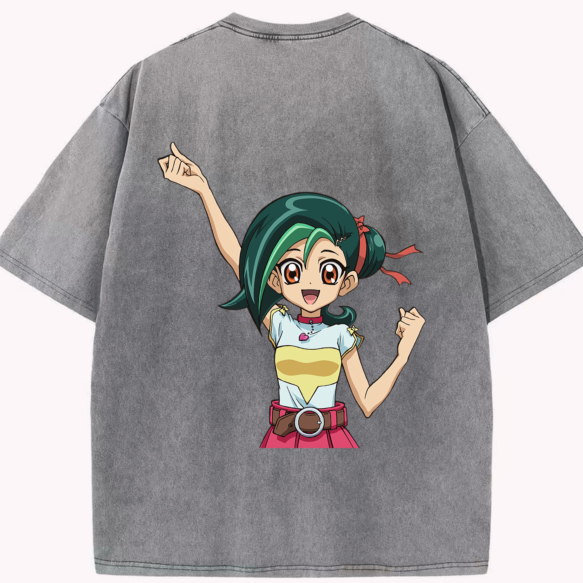 （画像用） 遊☆戯☆王 Yu-Gi-Oh! 綿100% ヴィンテージ風 半袖Tシャツ（背面プリント）