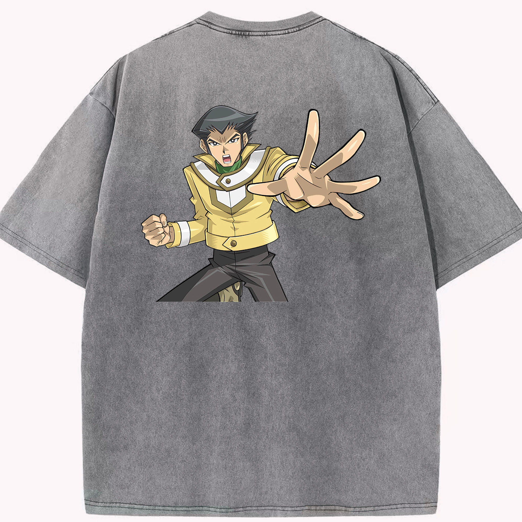 （画像用） 遊☆戯☆王 Yu-Gi-Oh! 綿100% ヴィンテージ風 半袖Tシャツ（背面プリント）
