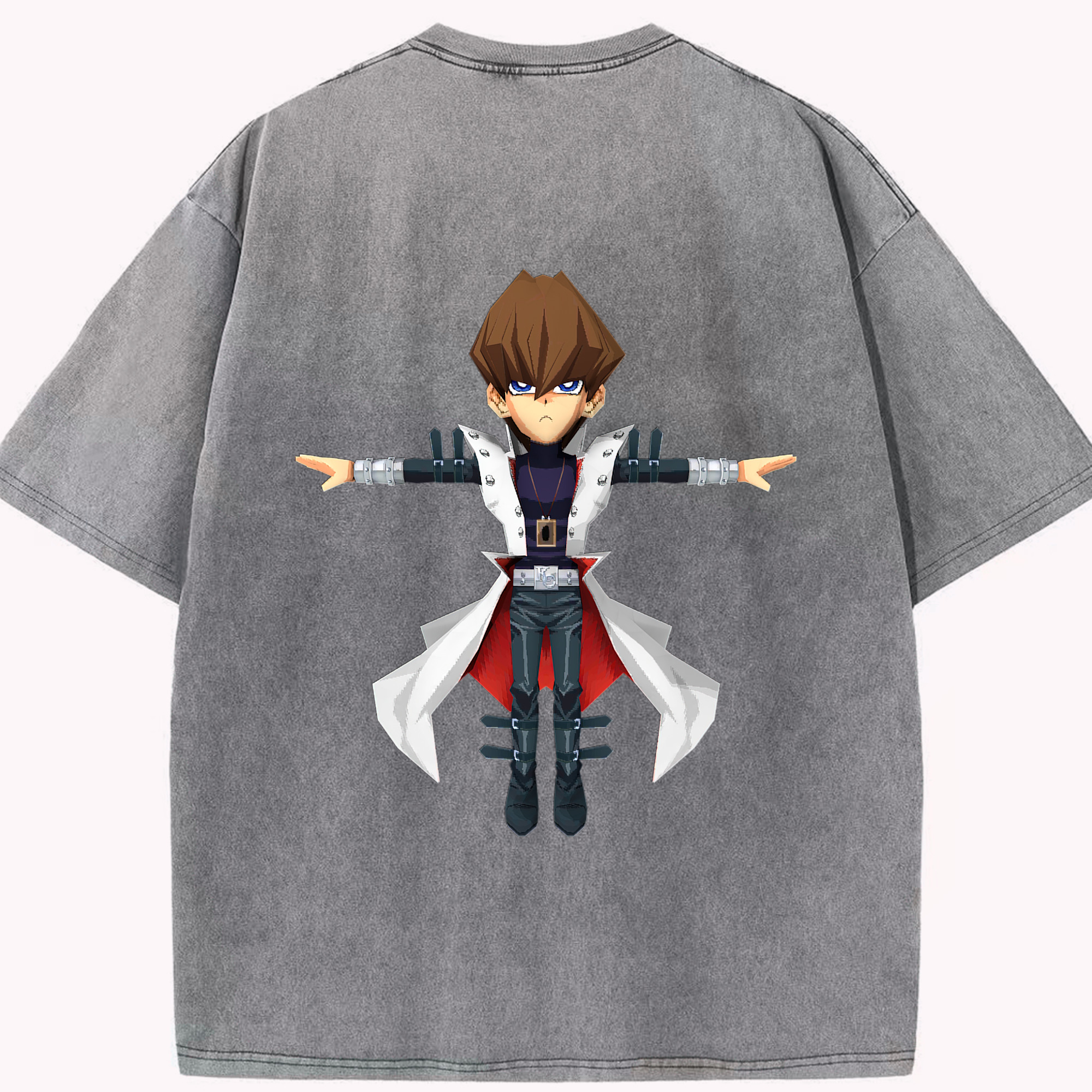 （画像用） 遊☆戯☆王 Yu-Gi-Oh! 綿100% ヴィンテージ風 半袖Tシャツ（背面プリント）