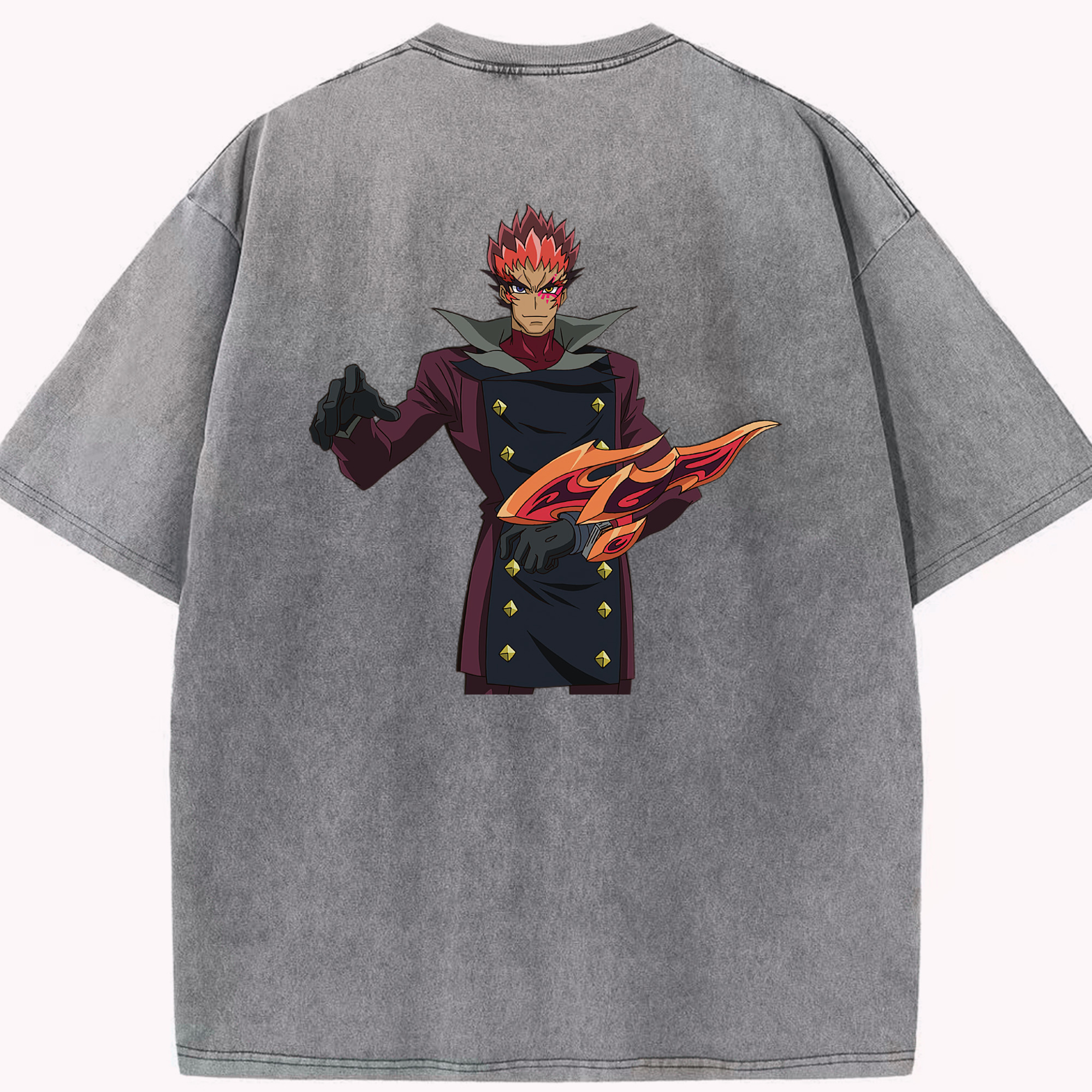 （画像用） 遊☆戯☆王 Yu-Gi-Oh! 綿100% ヴィンテージ風 半袖Tシャツ（背面プリント）