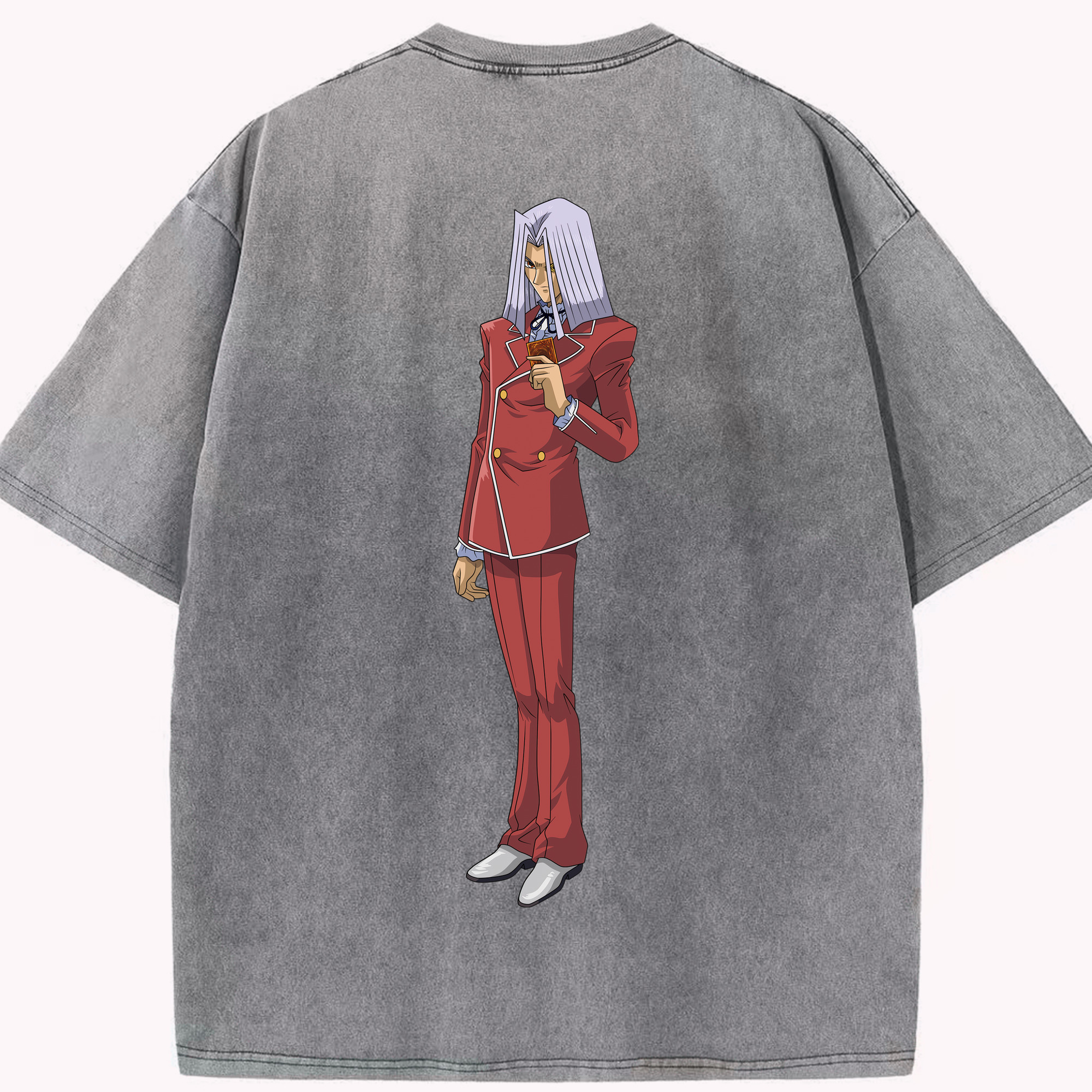 （画像用） 遊☆戯☆王 Yu-Gi-Oh! 綿100% ヴィンテージ風 半袖Tシャツ（背面プリント）