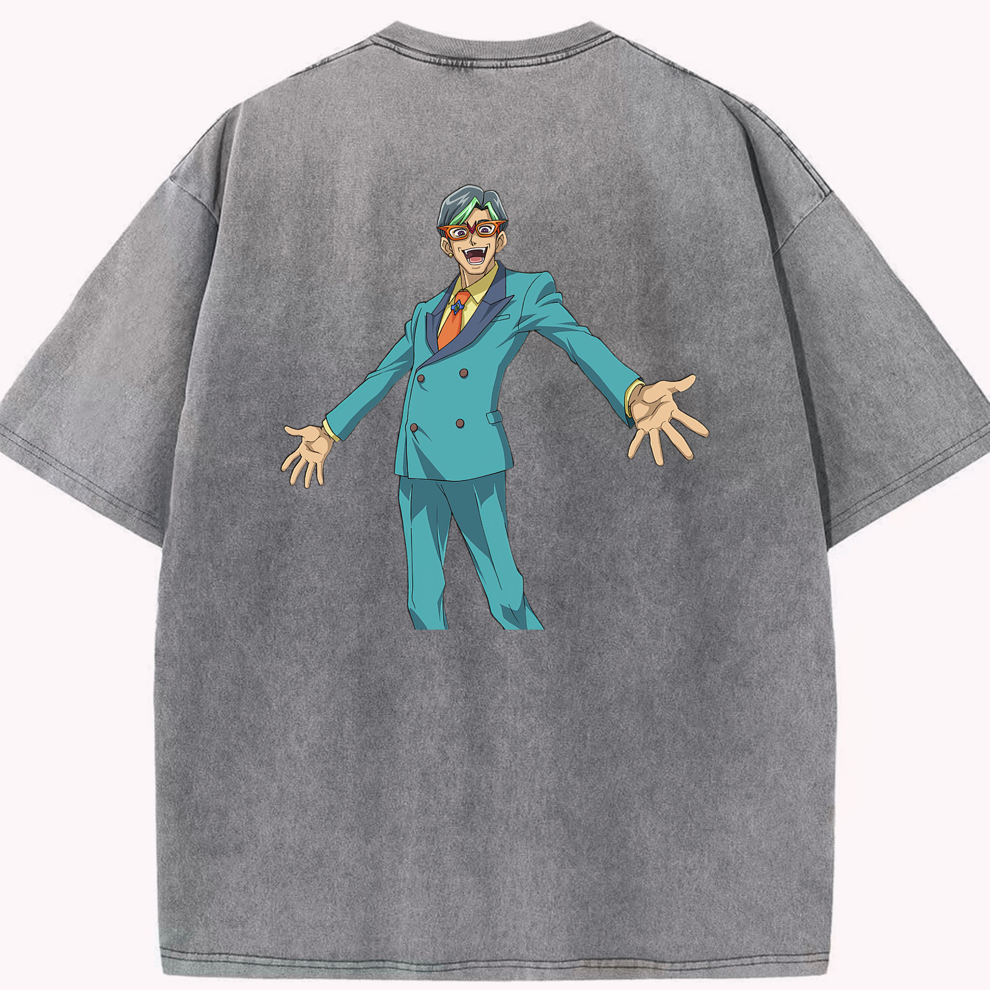 （画像用） 遊☆戯☆王 Yu-Gi-Oh! 綿100% ヴィンテージ風 半袖Tシャツ（背面プリント）