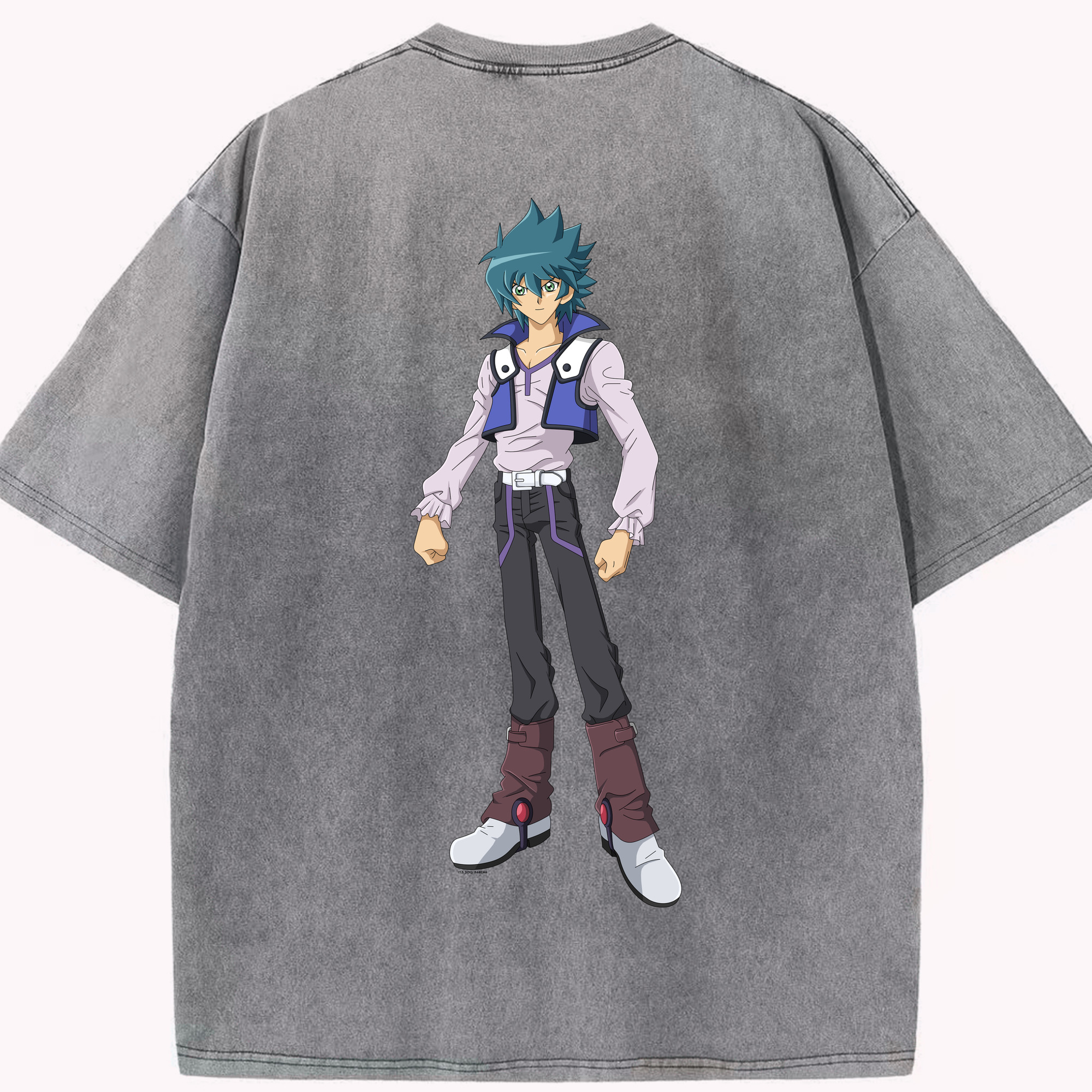 （画像用） 遊☆戯☆王 Yu-Gi-Oh! 綿100% ヴィンテージ風 半袖Tシャツ（背面プリント）