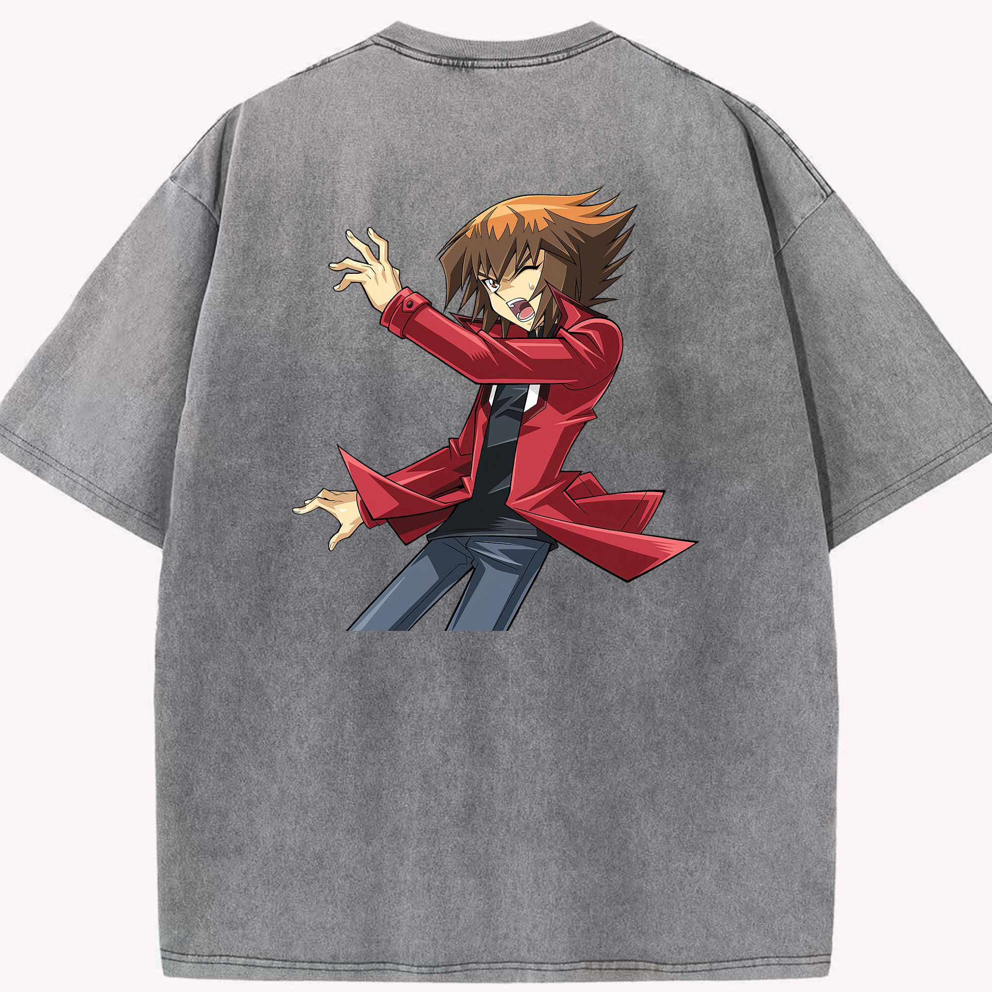 （画像用） 遊☆戯☆王 Yu-Gi-Oh! 綿100% ヴィンテージ風 半袖Tシャツ（背面プリント）