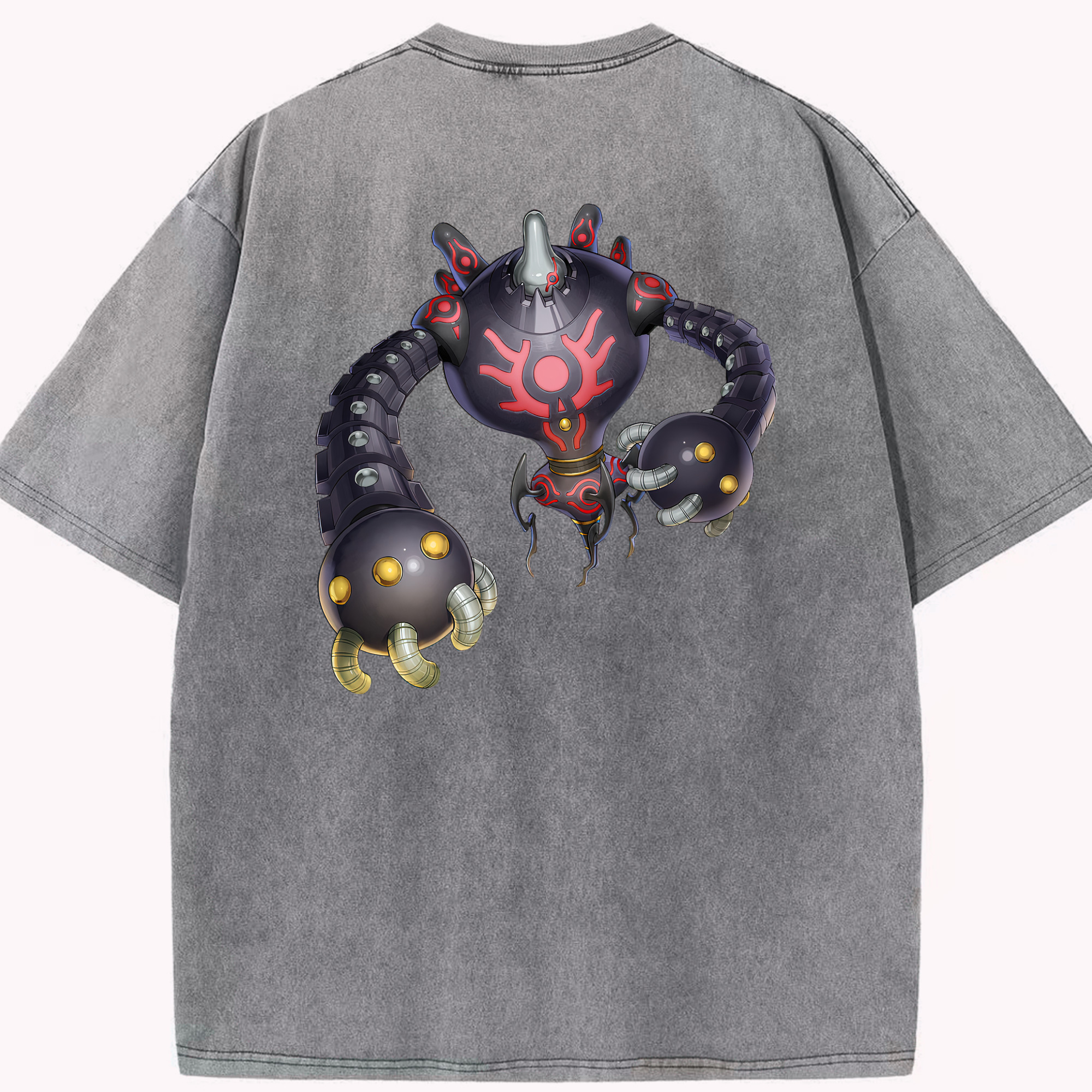 （画像用） 遊☆戯☆王 Yu-Gi-Oh! 綿100% ヴィンテージ風 半袖Tシャツ（背面プリント）