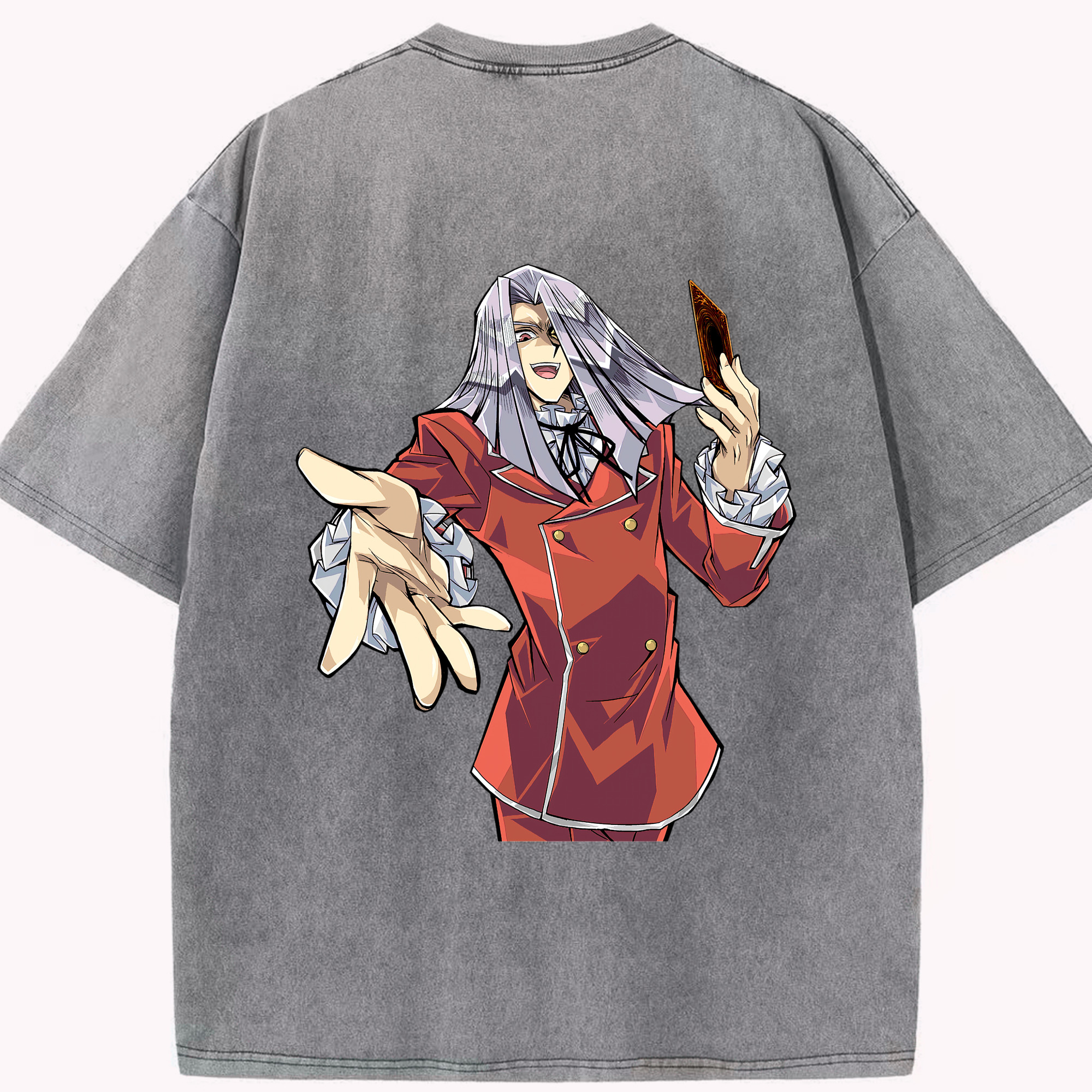 （画像用） 遊☆戯☆王 Yu-Gi-Oh! 綿100% ヴィンテージ風 半袖Tシャツ（背面プリント）