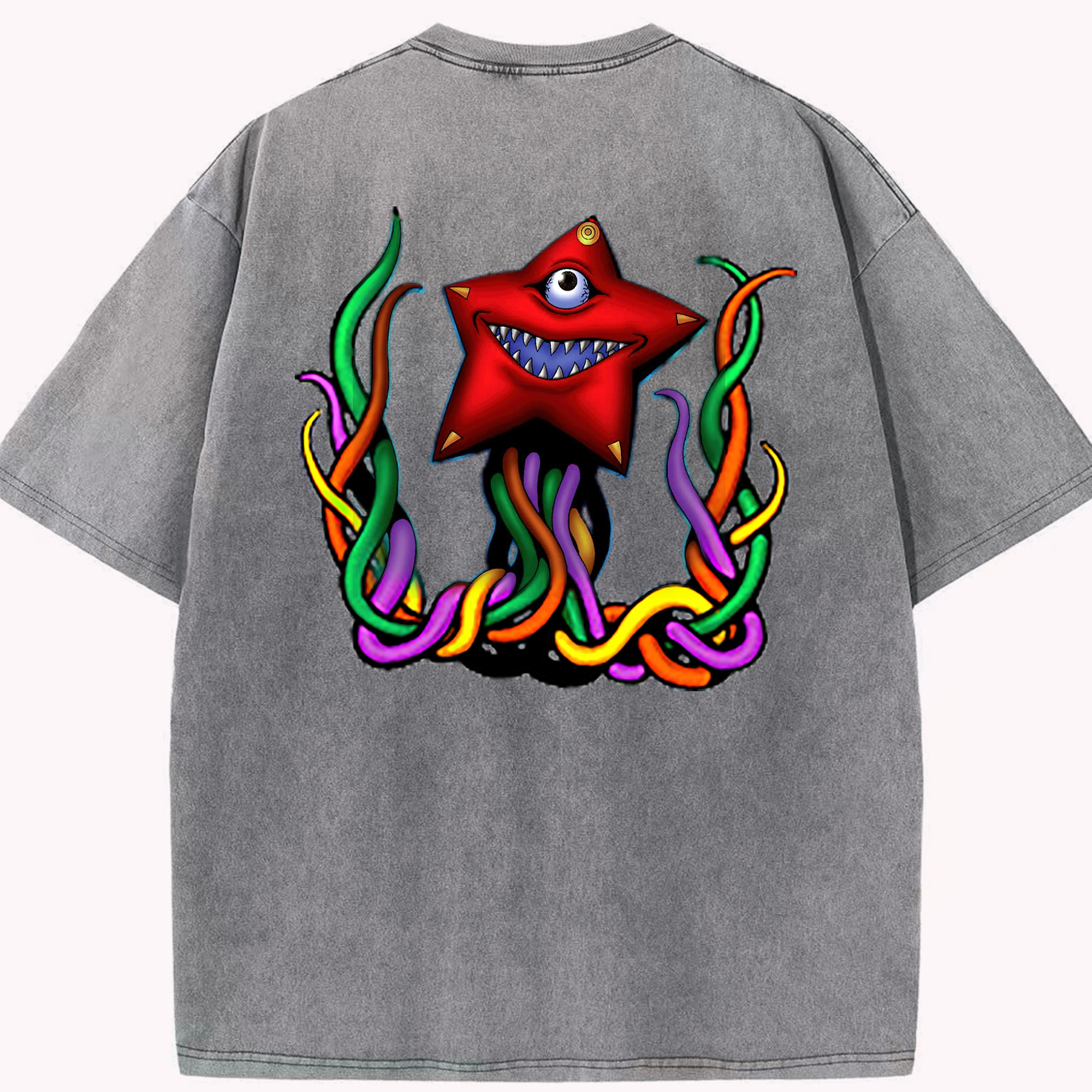 （画像用） 遊☆戯☆王 Yu-Gi-Oh! 綿100% ヴィンテージ風 半袖Tシャツ（背面プリント）