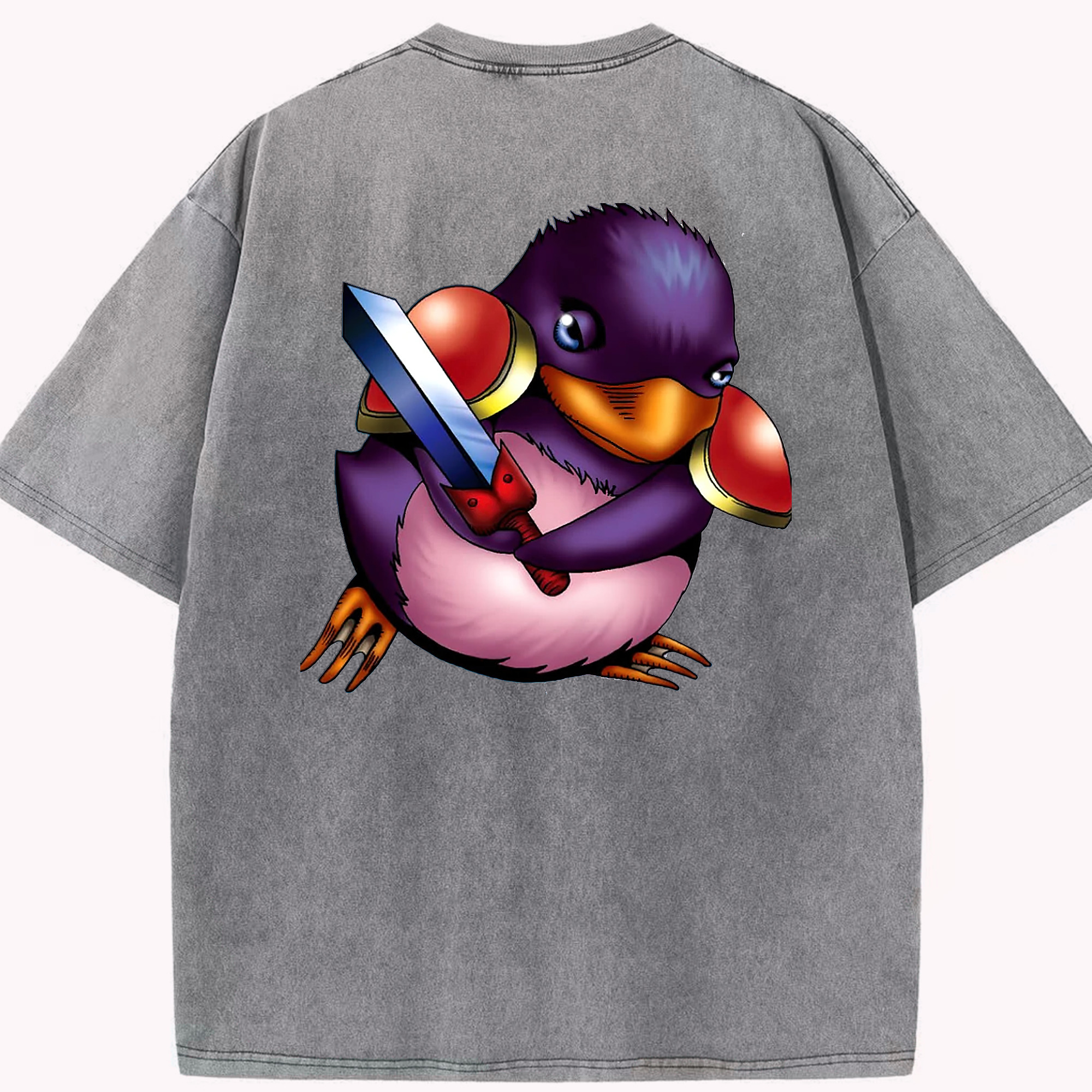 （画像用） 遊☆戯☆王 Yu-Gi-Oh! 綿100% ヴィンテージ風 半袖Tシャツ（背面プリント）