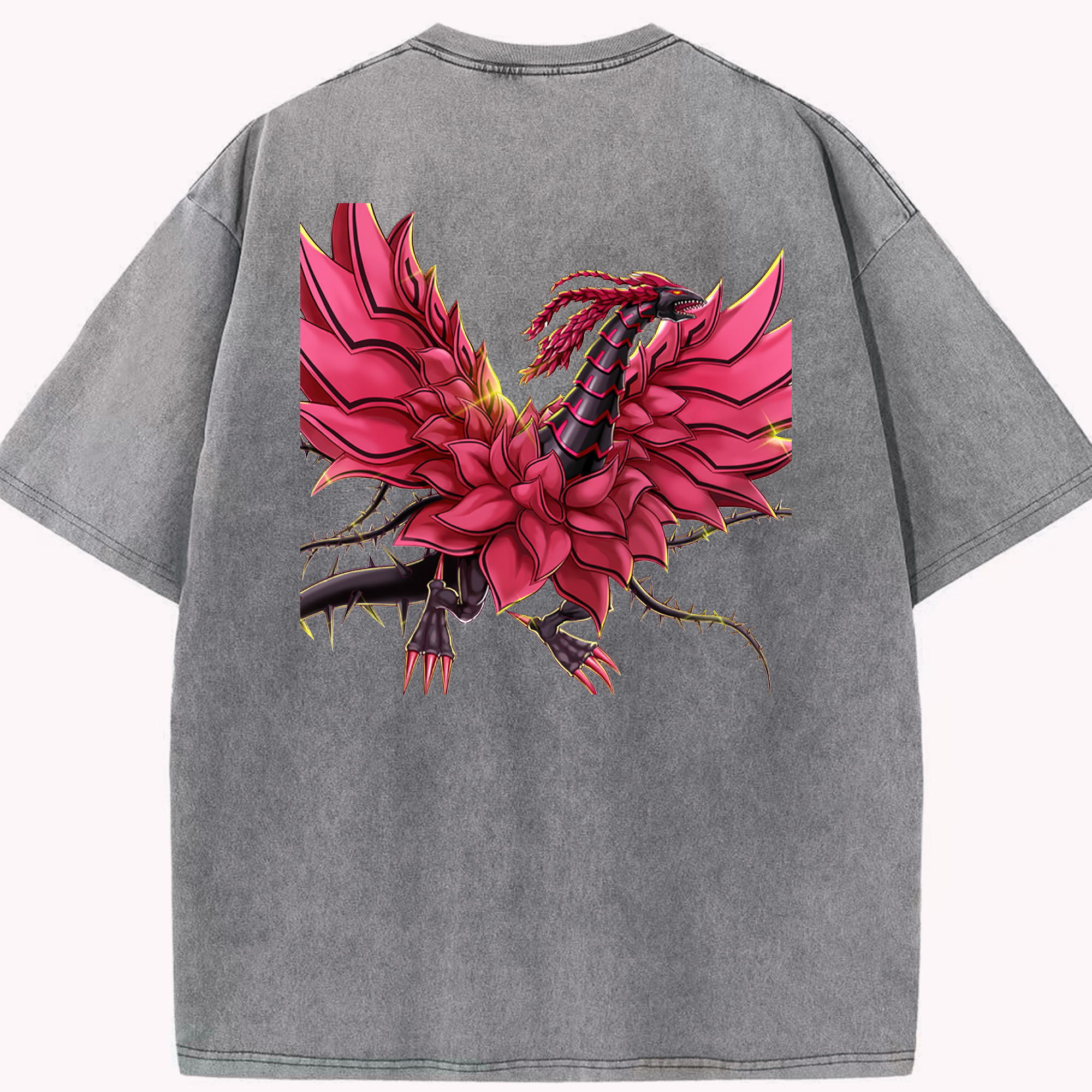 （画像用） 遊☆戯☆王 Yu-Gi-Oh! 綿100% ヴィンテージ風 半袖Tシャツ（背面プリント）