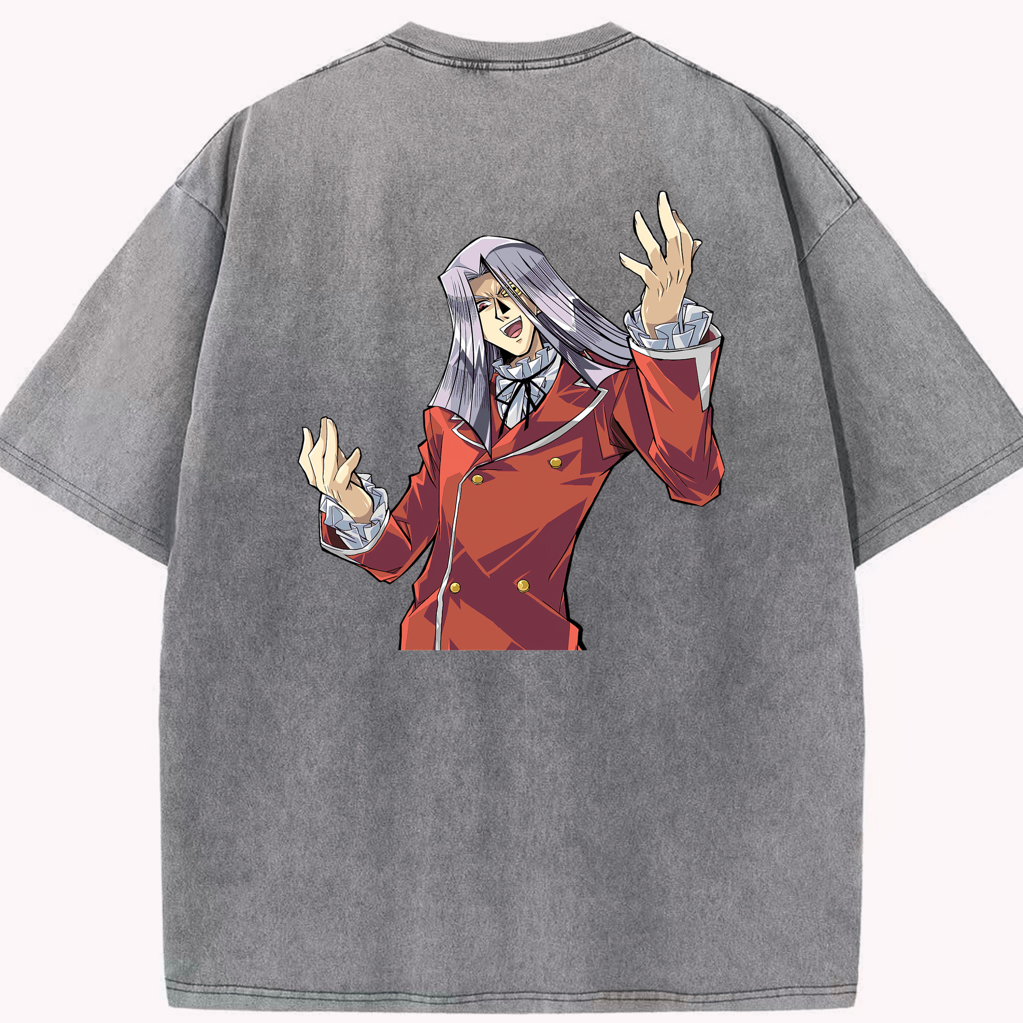 （画像用） 遊☆戯☆王 Yu-Gi-Oh! 綿100% ヴィンテージ風 半袖Tシャツ（背面プリント）