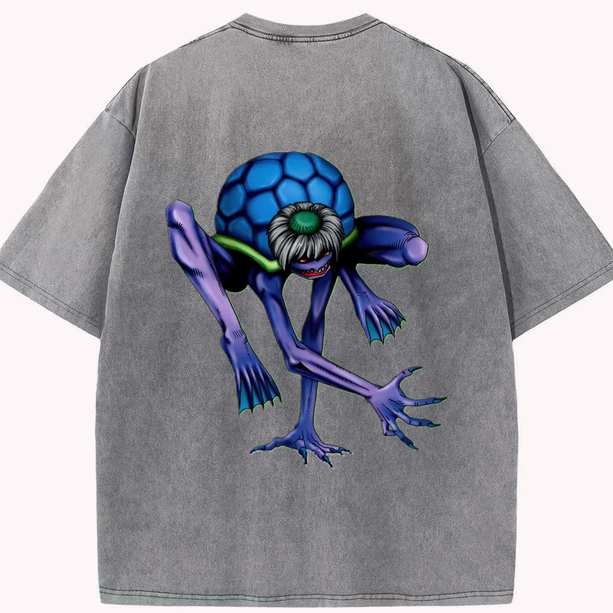 （画像用） 遊☆戯☆王 Yu-Gi-Oh! 綿100% ヴィンテージ風 半袖Tシャツ（背面プリント）
