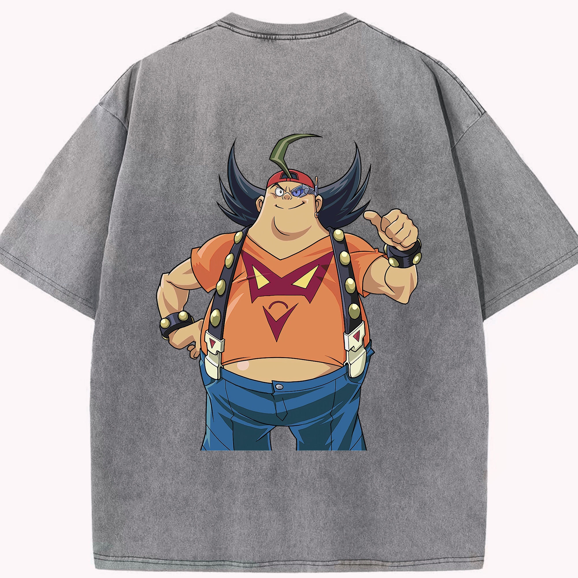 （画像用） 遊☆戯☆王 Yu-Gi-Oh! 綿100% ヴィンテージ風 半袖Tシャツ（背面プリント）
