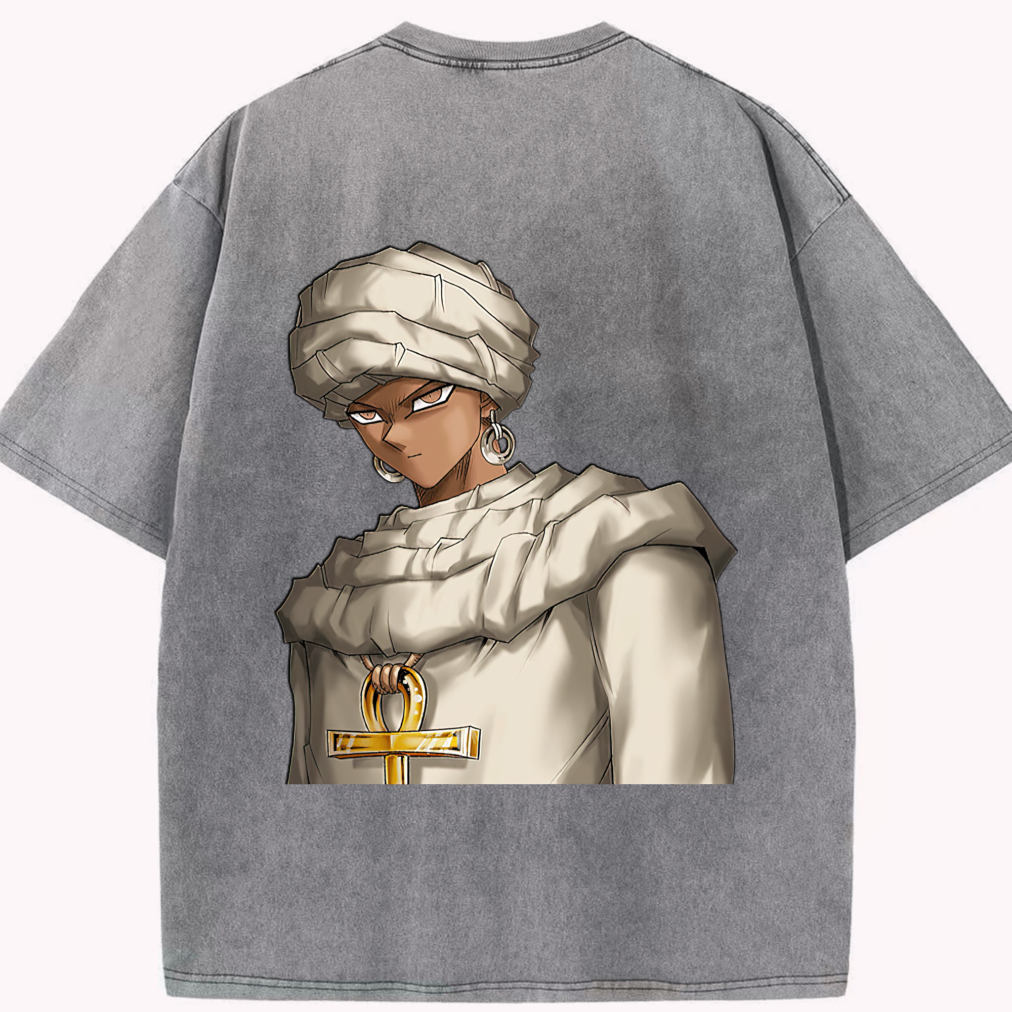 （画像用） 遊☆戯☆王 Yu-Gi-Oh! 綿100% ヴィンテージ風 半袖Tシャツ（背面プリント）