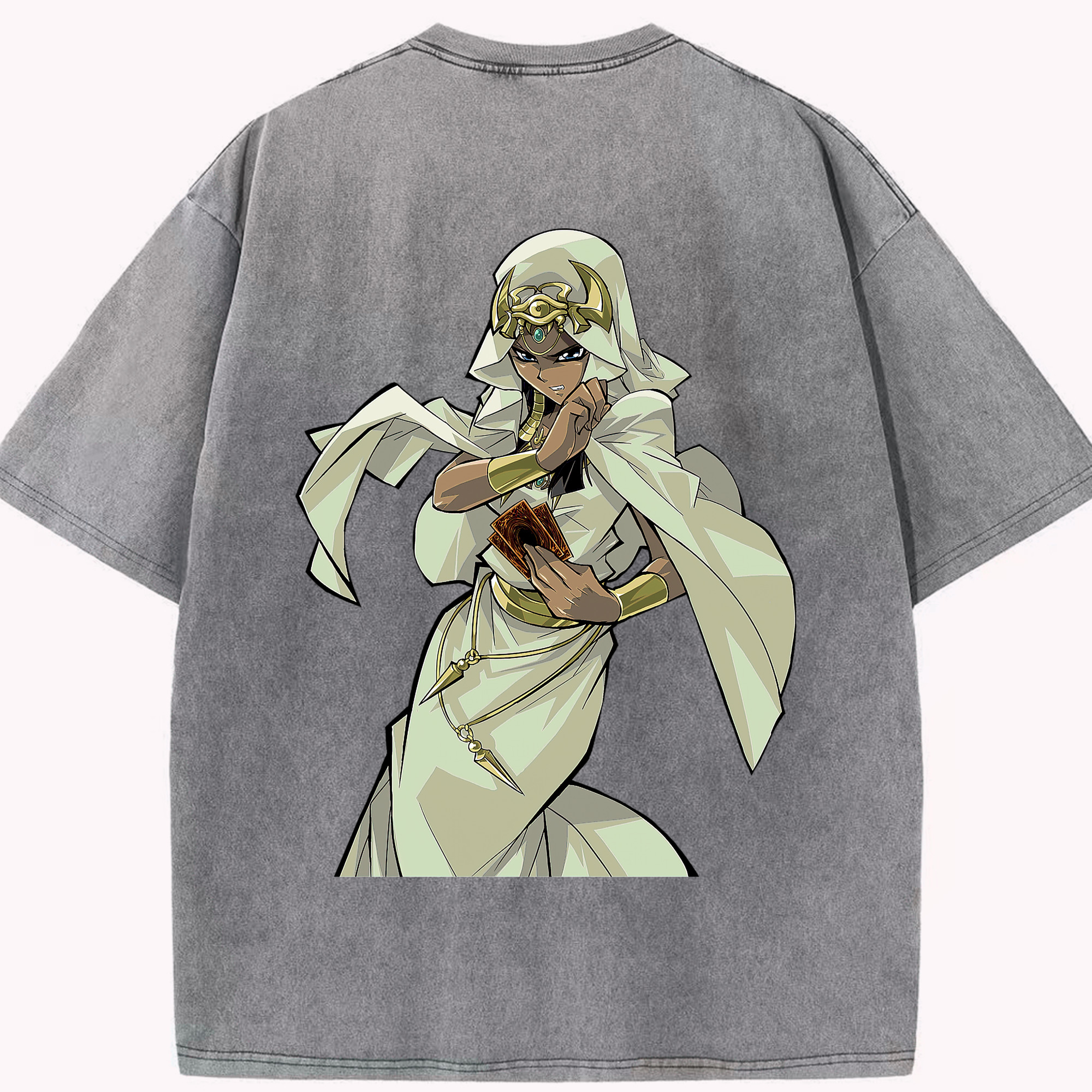 （画像用） 遊☆戯☆王 Yu-Gi-Oh! 綿100% ヴィンテージ風 半袖Tシャツ（背面プリント）