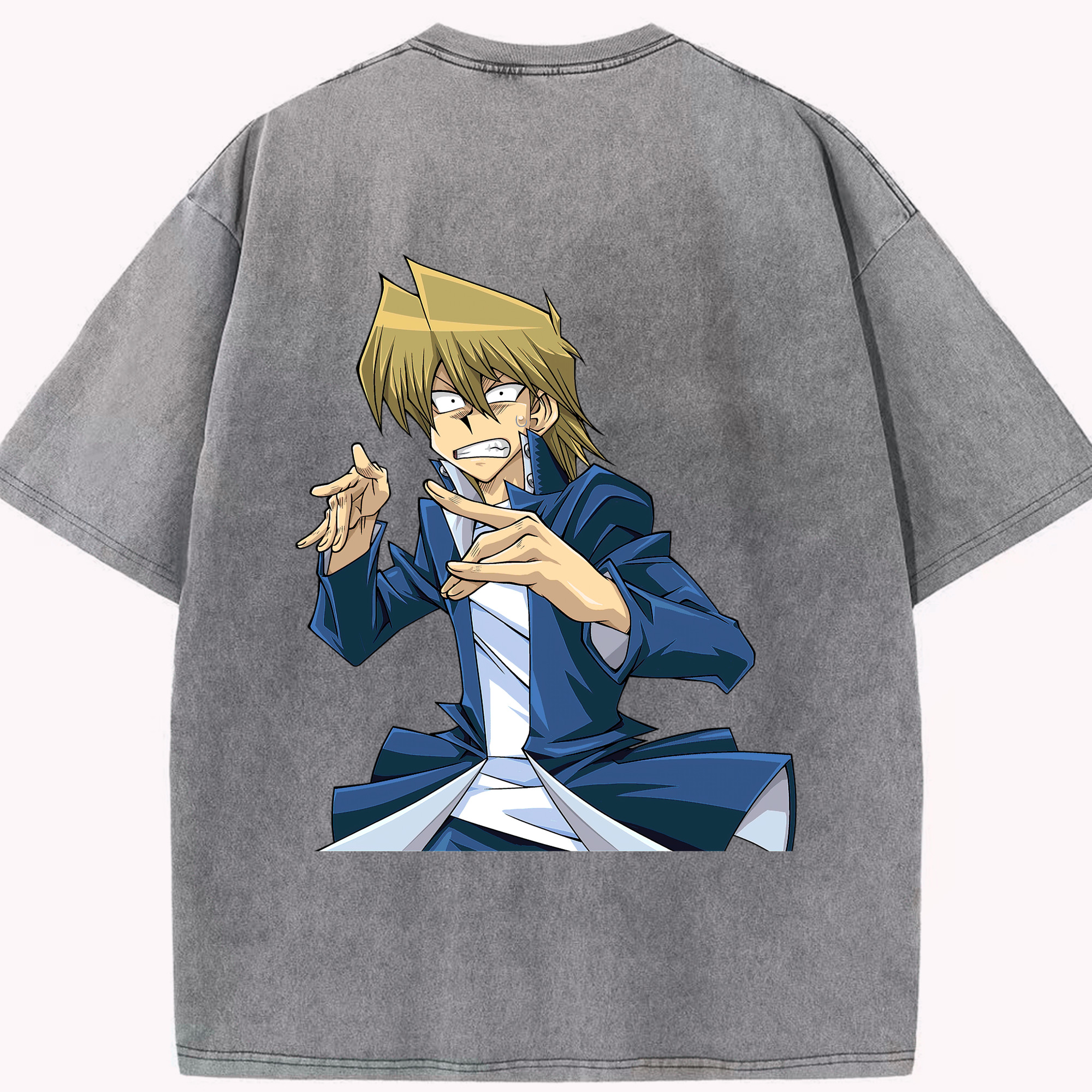 （画像用） 遊☆戯☆王 Yu-Gi-Oh! 綿100% ヴィンテージ風 半袖Tシャツ（背面プリント）