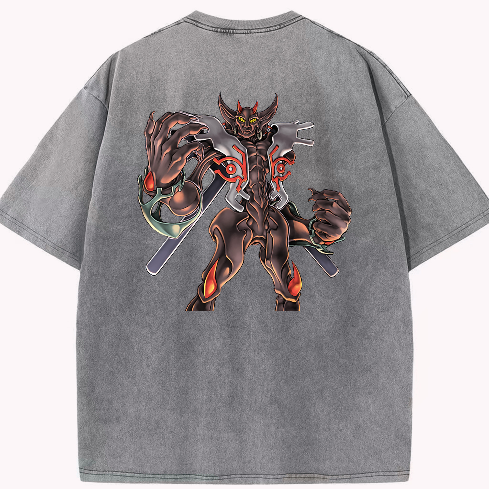 （画像用） 遊☆戯☆王 Yu-Gi-Oh! 綿100% ヴィンテージ風 半袖Tシャツ（背面プリント）