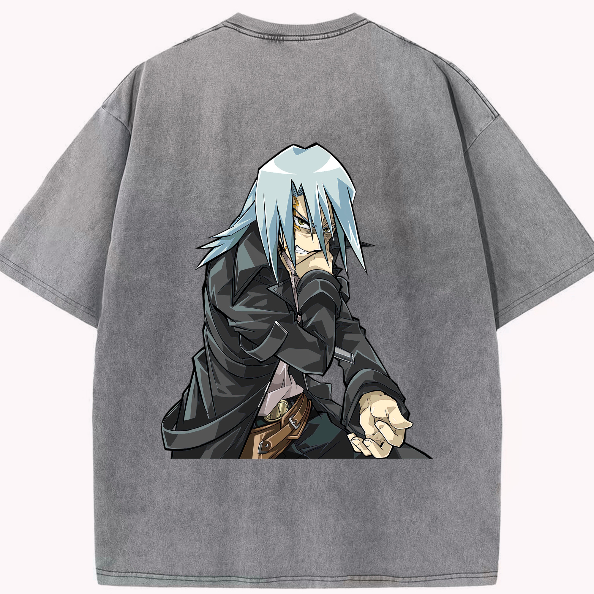 （画像用） 遊☆戯☆王 Yu-Gi-Oh! 綿100% ヴィンテージ風 半袖Tシャツ（背面プリント）