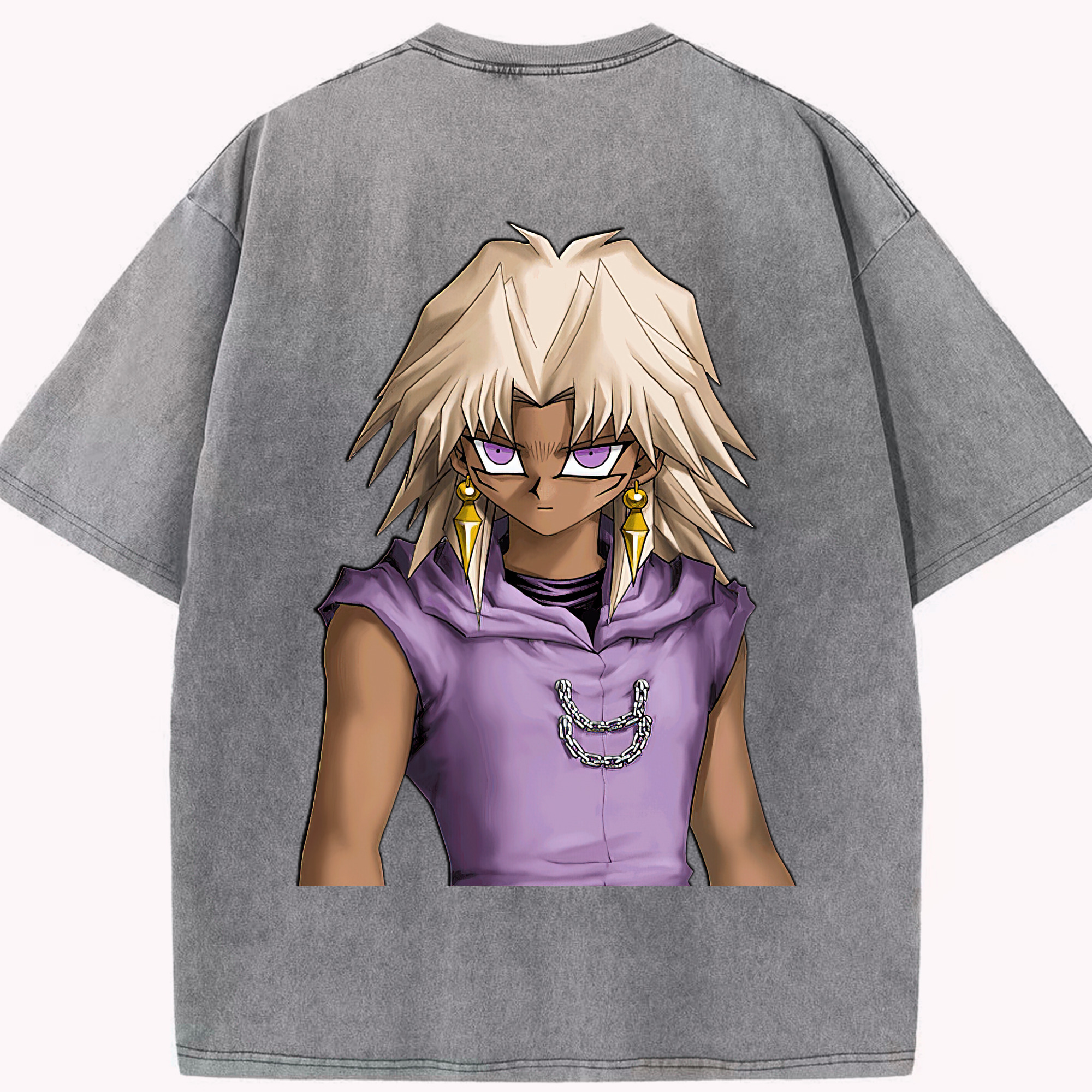 （画像用） 遊☆戯☆王 Yu-Gi-Oh! 綿100% ヴィンテージ風 半袖Tシャツ（背面プリント）