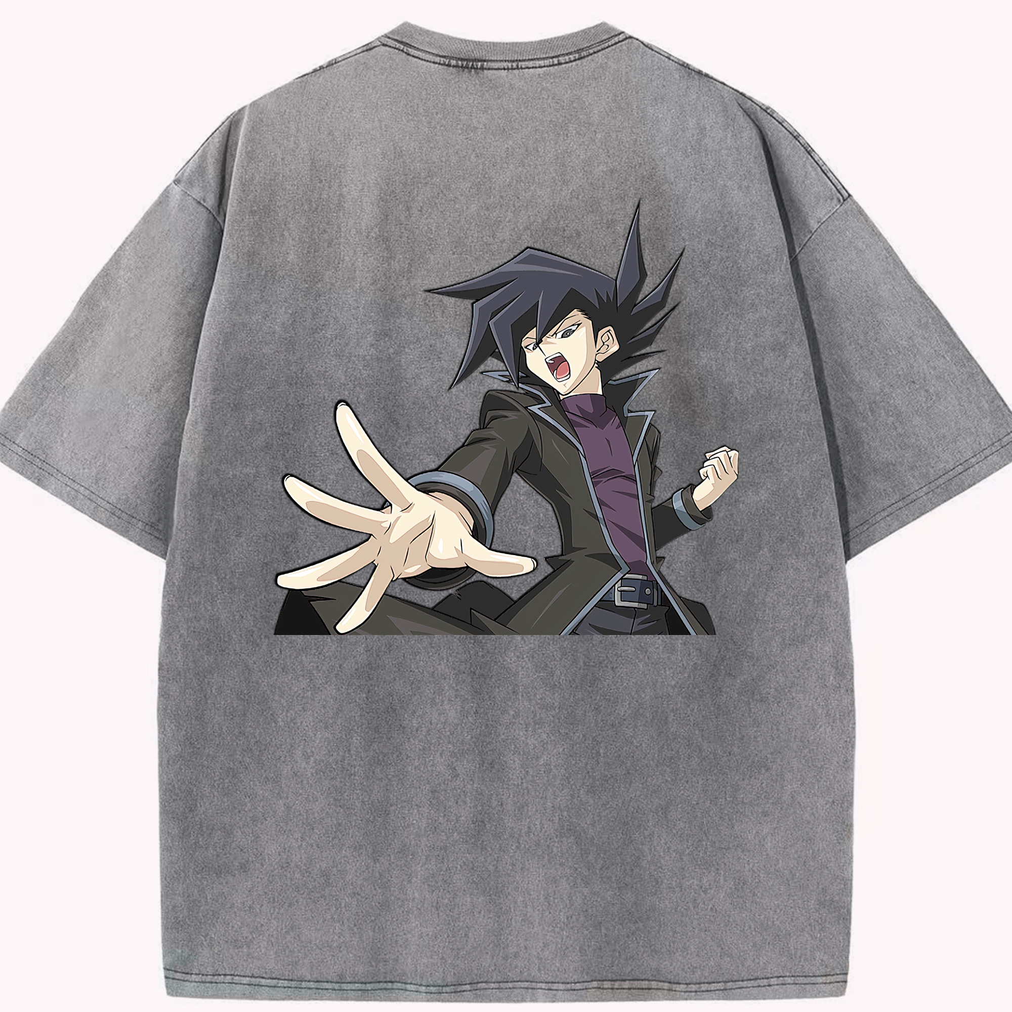 （画像用） 遊☆戯☆王 Yu-Gi-Oh! 綿100% ヴィンテージ風 半袖Tシャツ（背面プリント）