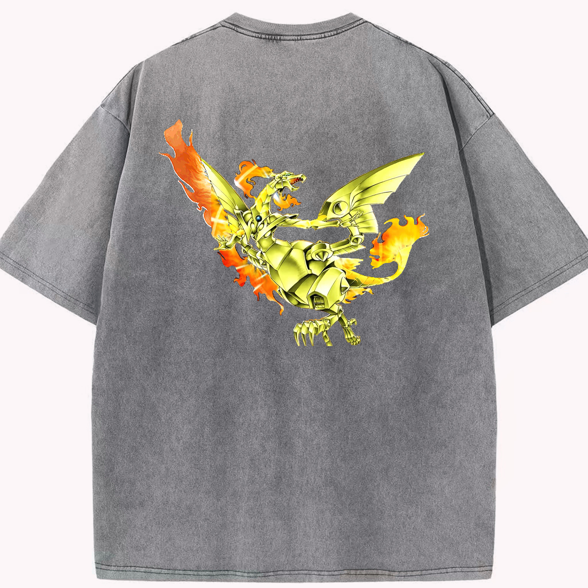 （画像用） 遊☆戯☆王 Yu-Gi-Oh! 綿100% ヴィンテージ風 半袖Tシャツ（背面プリント）