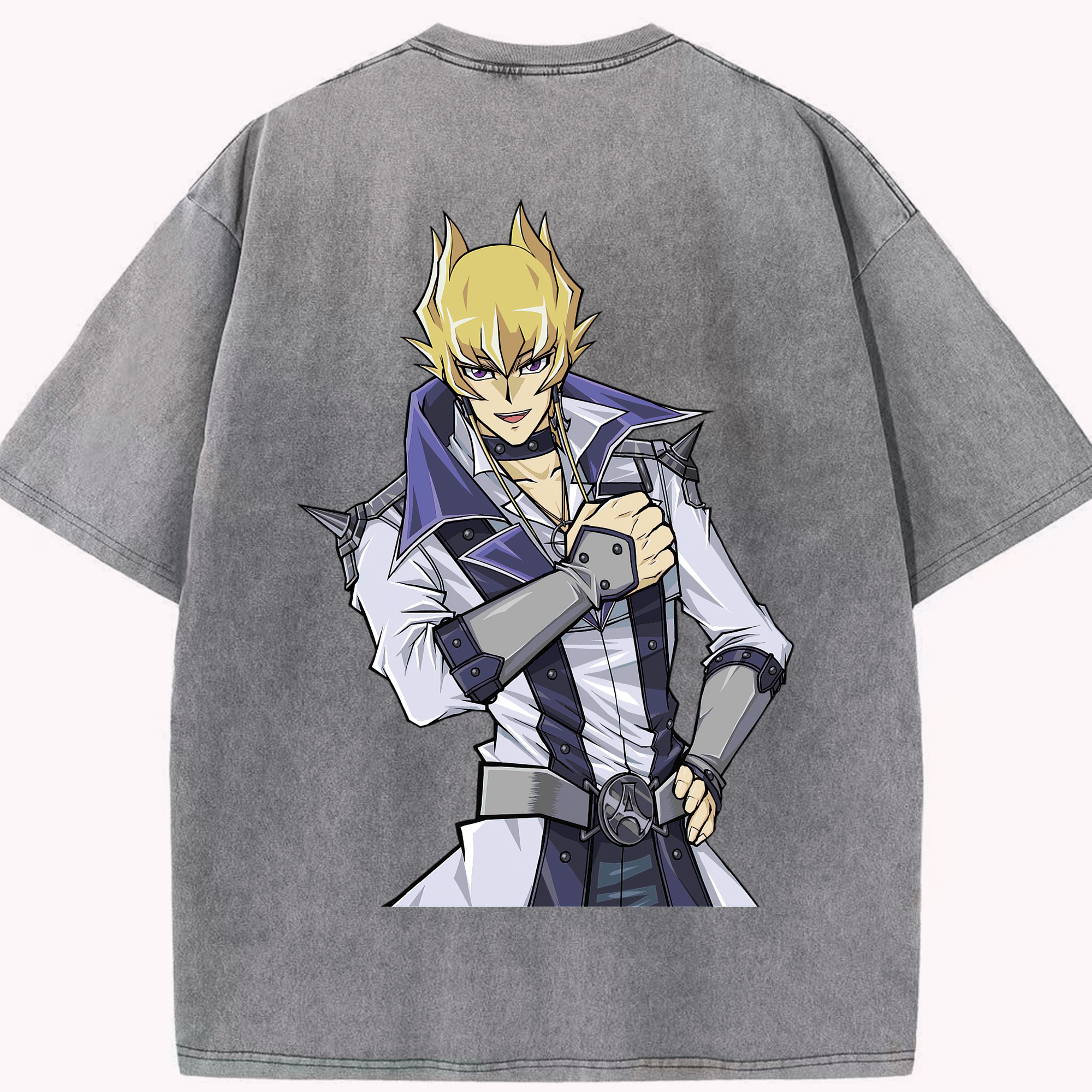 （画像用） 遊☆戯☆王 Yu-Gi-Oh! 綿100% ヴィンテージ風 半袖Tシャツ（背面プリント）
