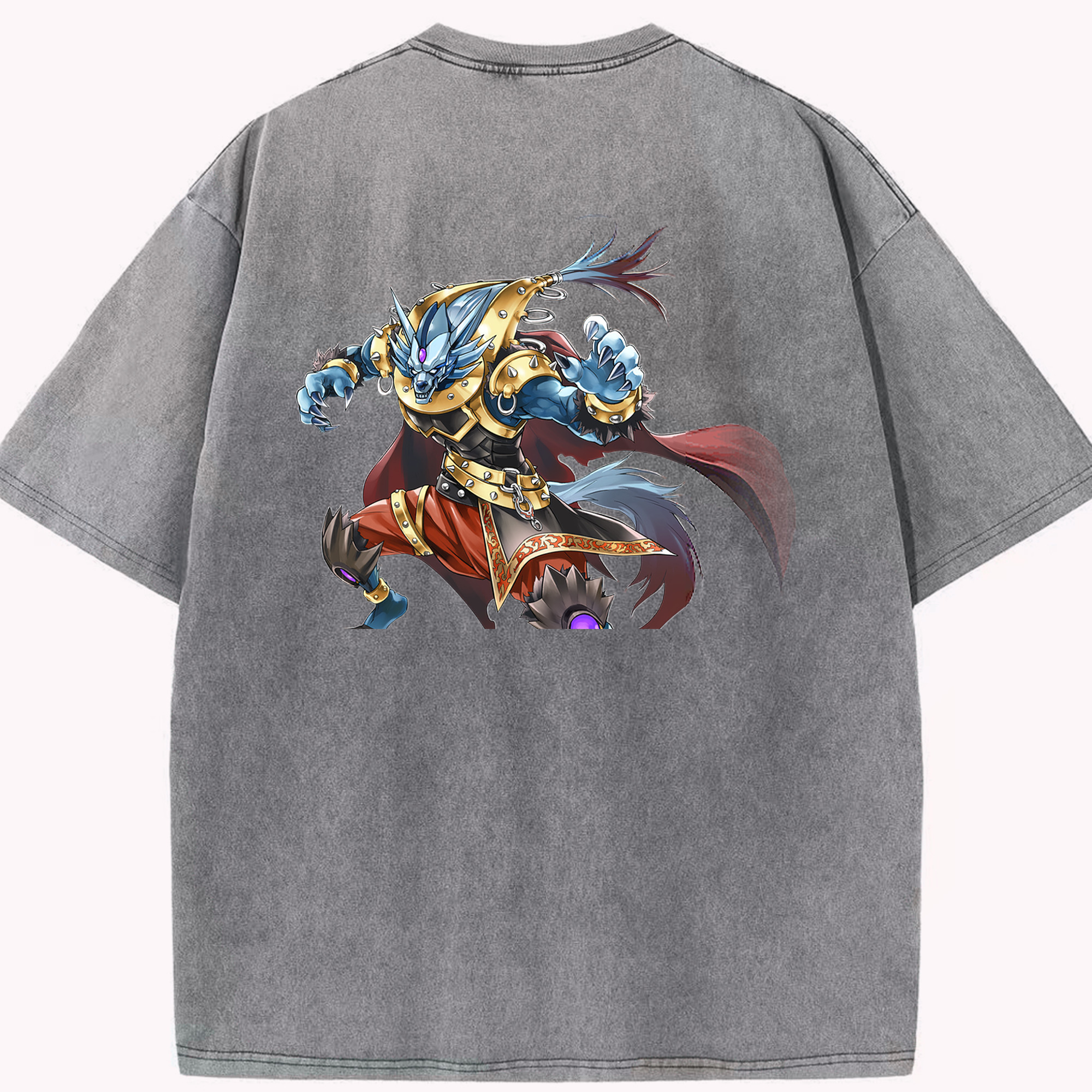 （画像用） 遊☆戯☆王 Yu-Gi-Oh! 綿100% ヴィンテージ風 半袖Tシャツ（背面プリント）