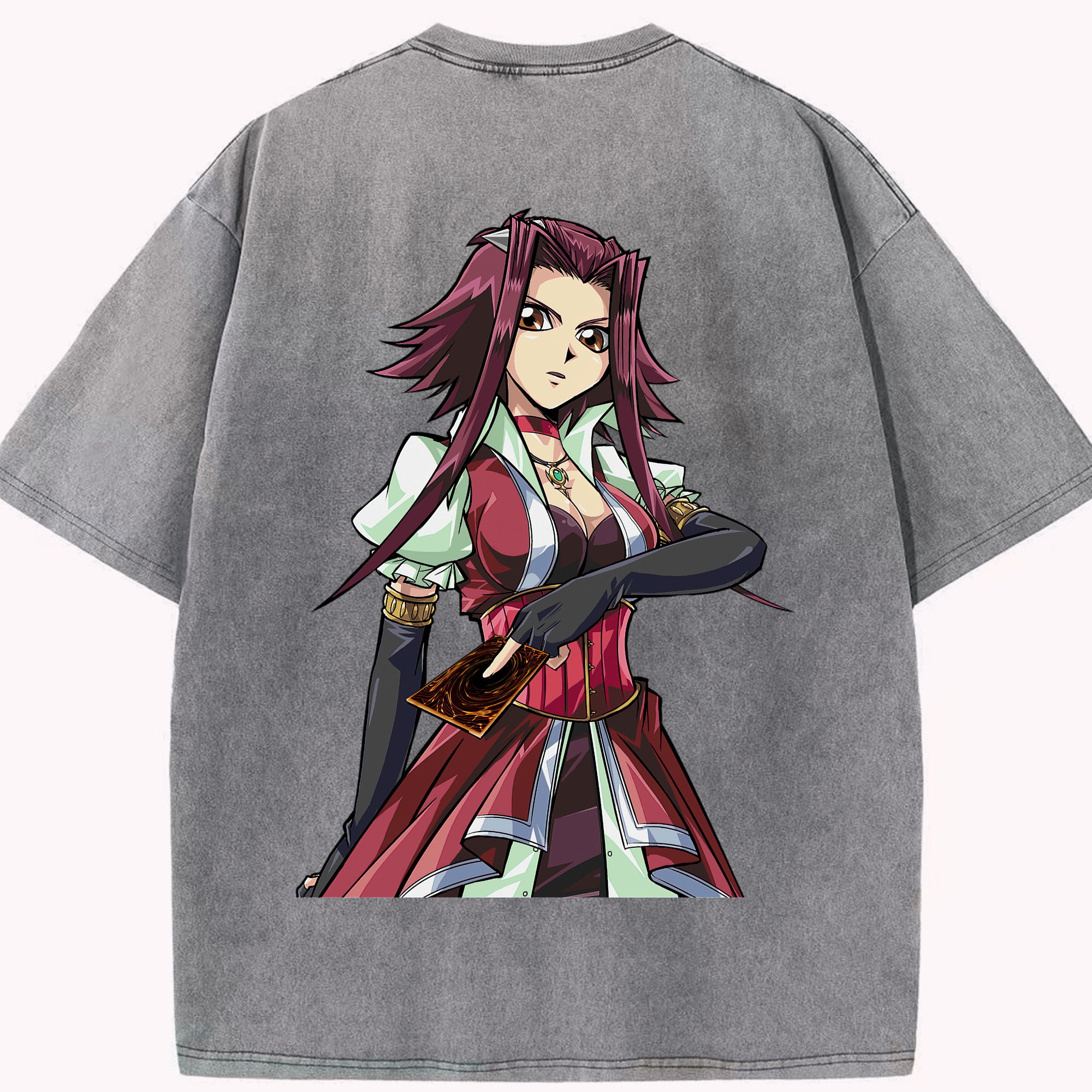 （画像用） 遊☆戯☆王 Yu-Gi-Oh! 綿100% ヴィンテージ風 半袖Tシャツ（背面プリント）