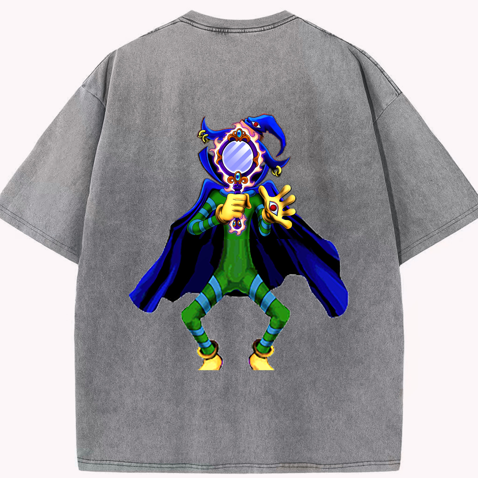 （画像用） 遊☆戯☆王 Yu-Gi-Oh! 綿100% ヴィンテージ風 半袖Tシャツ（背面プリント）