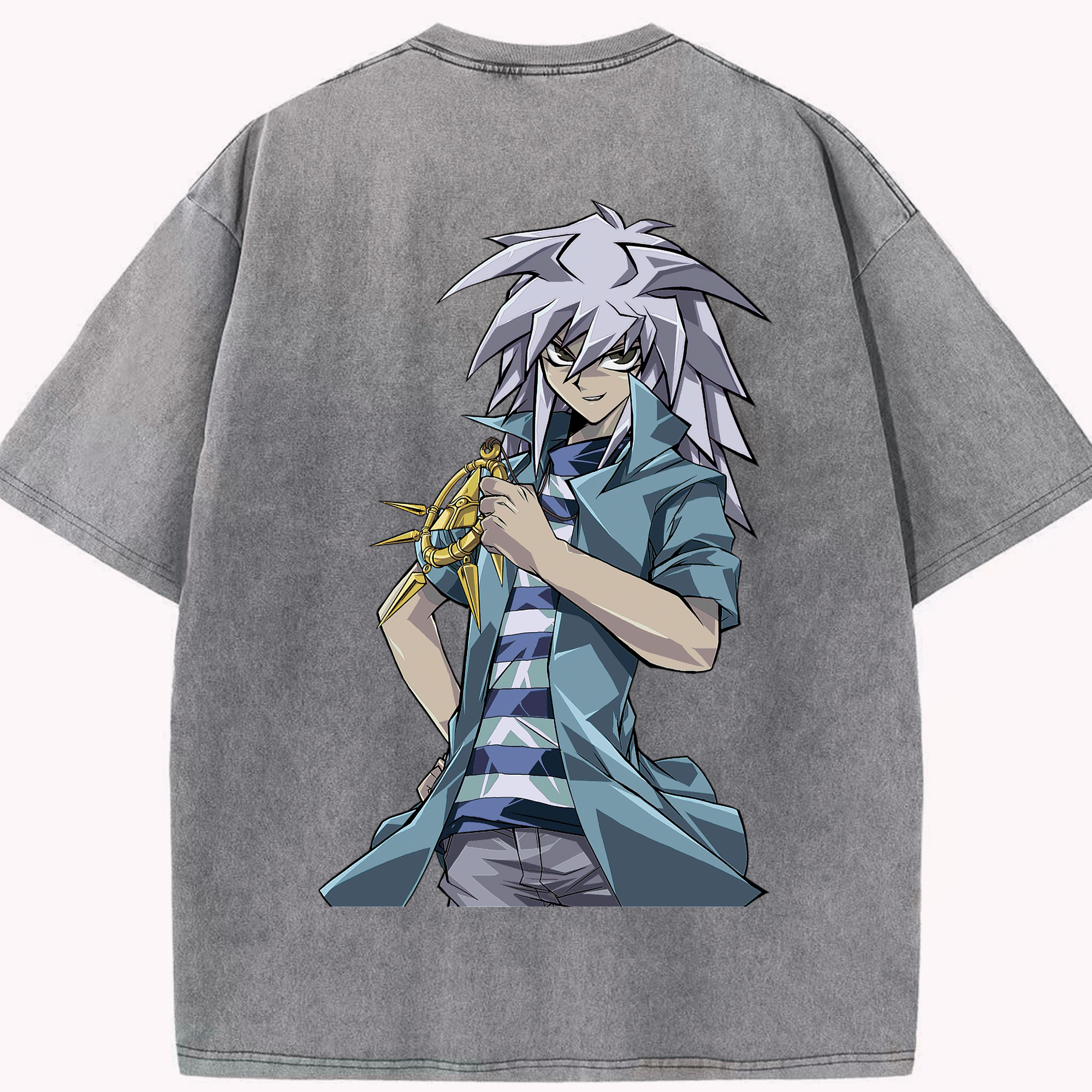 （画像用） 遊☆戯☆王 Yu-Gi-Oh! 綿100% ヴィンテージ風 半袖Tシャツ（背面プリント）