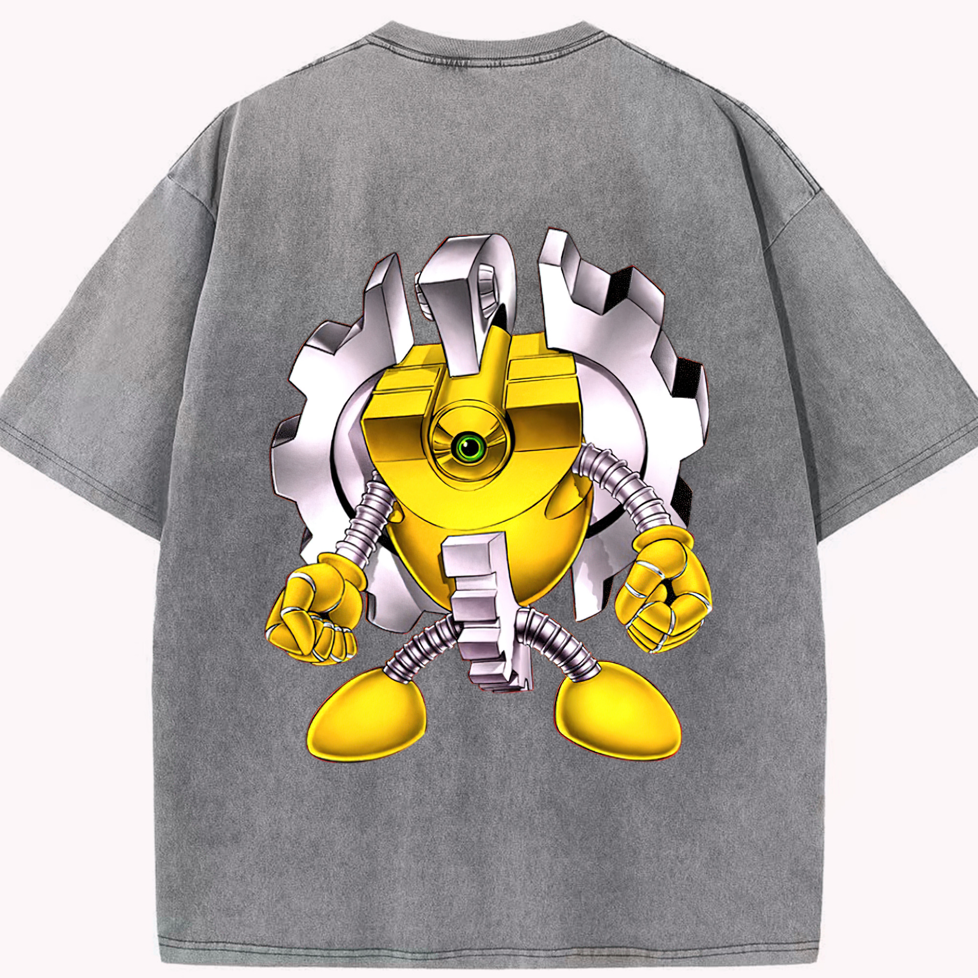 （画像用） 遊☆戯☆王 Yu-Gi-Oh! 綿100% ヴィンテージ風 半袖Tシャツ（背面プリント）