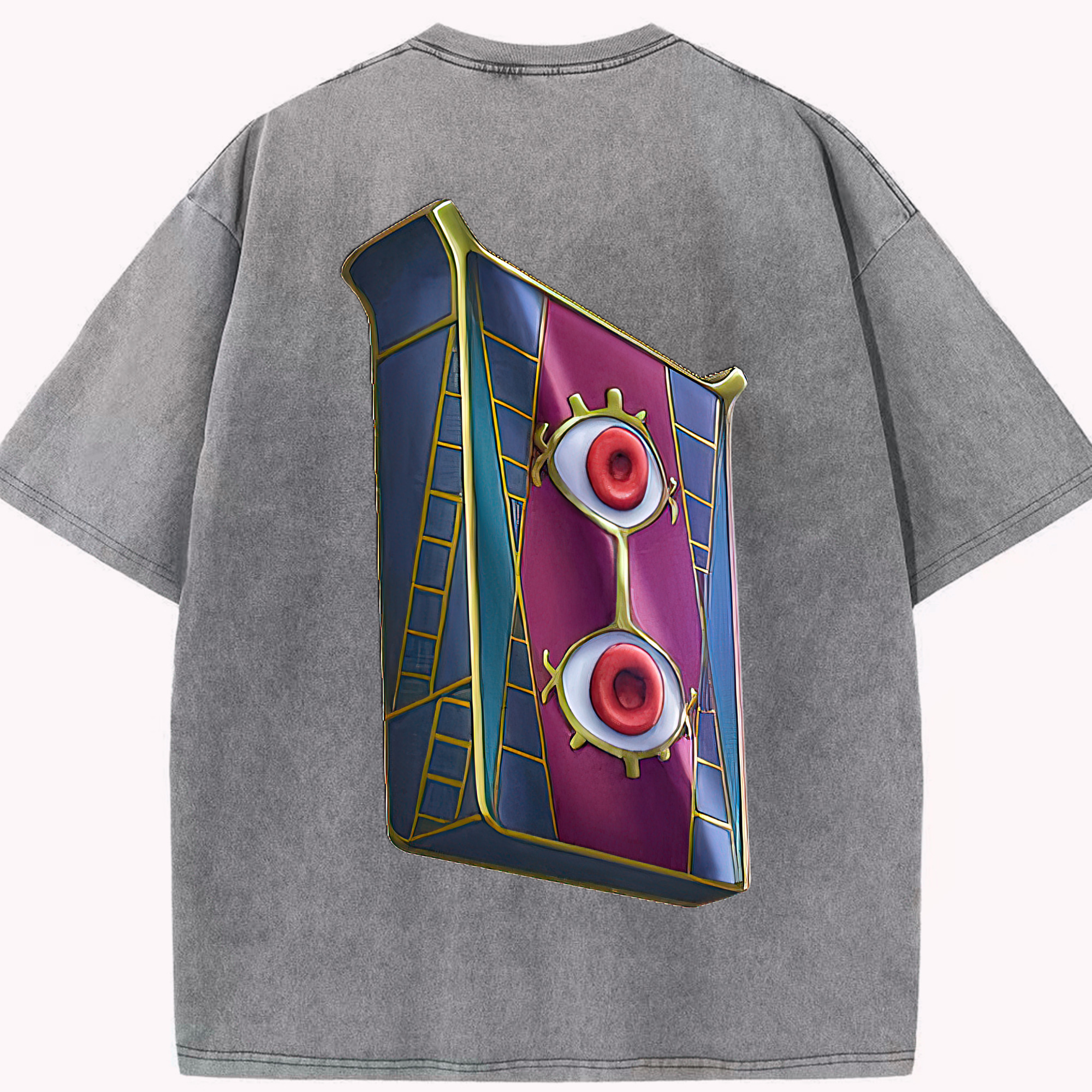（画像用） 遊☆戯☆王 Yu-Gi-Oh! 綿100% ヴィンテージ風 半袖Tシャツ（背面プリント）