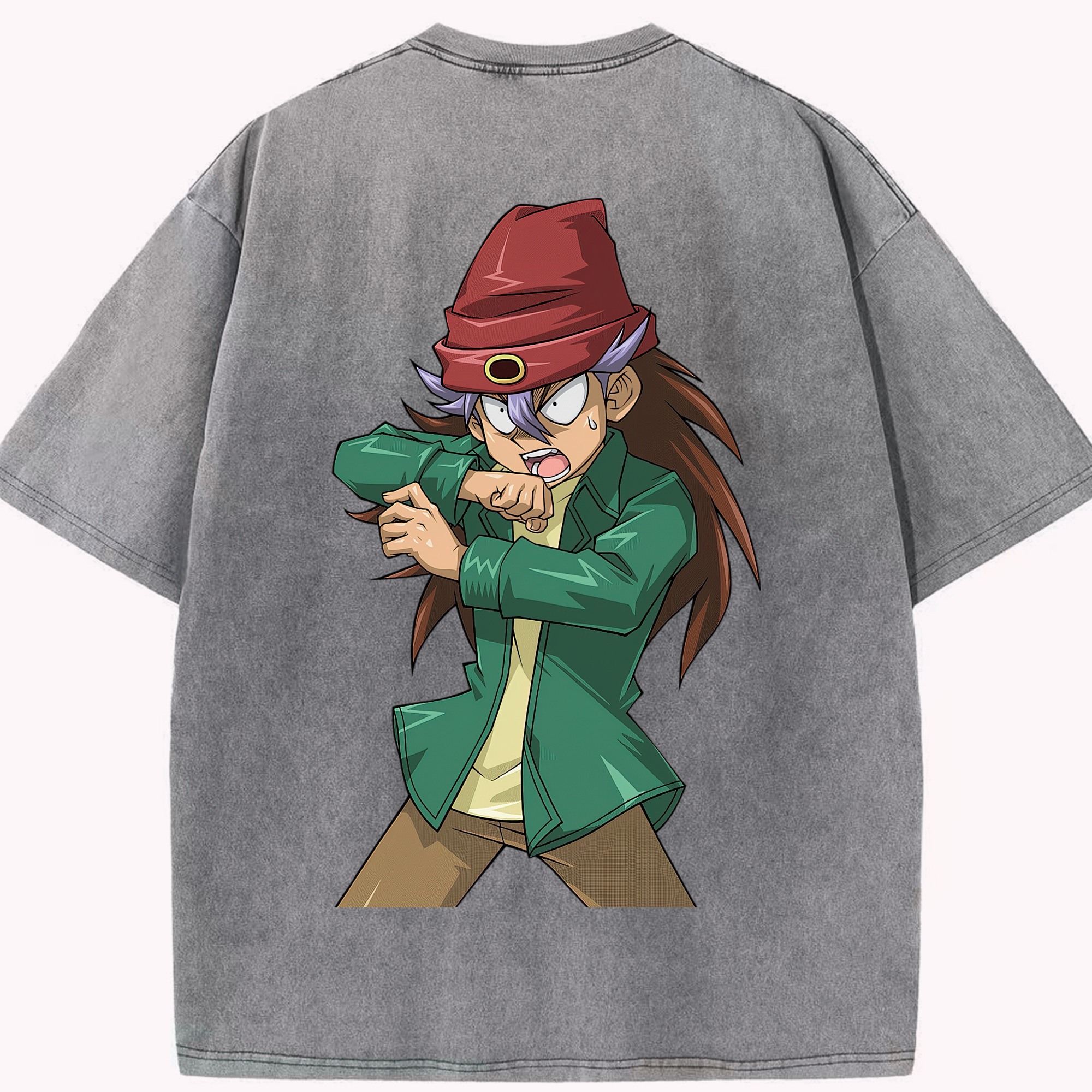 （画像用） 遊☆戯☆王 Yu-Gi-Oh! 綿100% ヴィンテージ風 半袖Tシャツ（背面プリント）