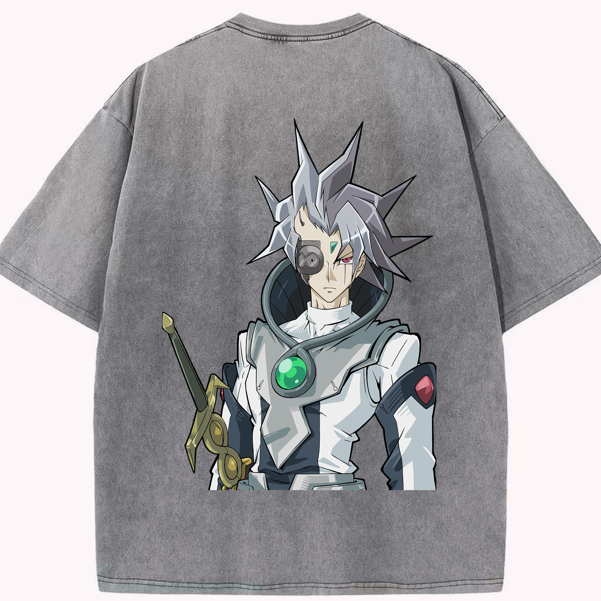 （画像用） 遊☆戯☆王 Yu-Gi-Oh! 綿100% ヴィンテージ風 半袖Tシャツ（背面プリント）