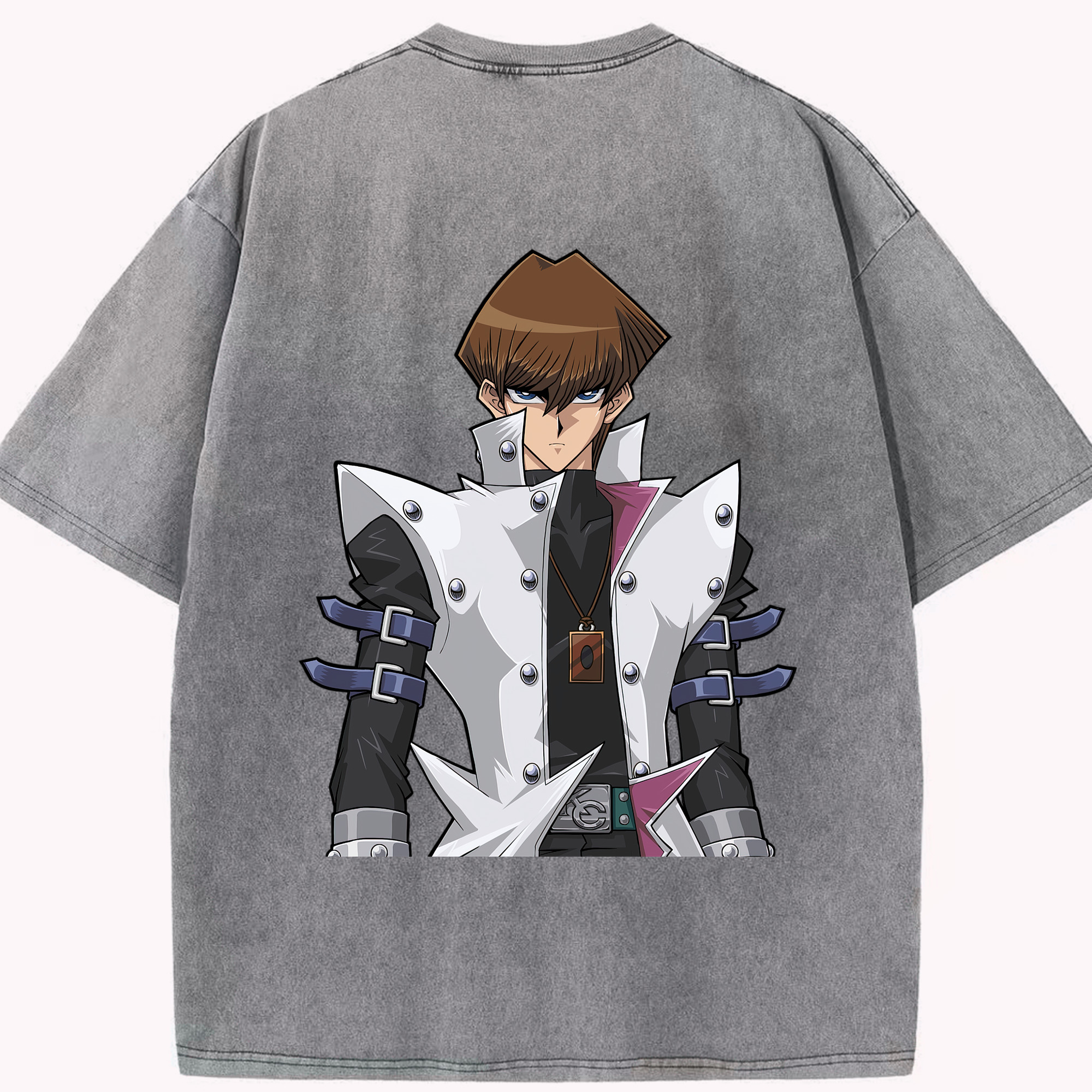 （画像用） 遊☆戯☆王 Yu-Gi-Oh! 綿100% ヴィンテージ風 半袖Tシャツ（背面プリント）