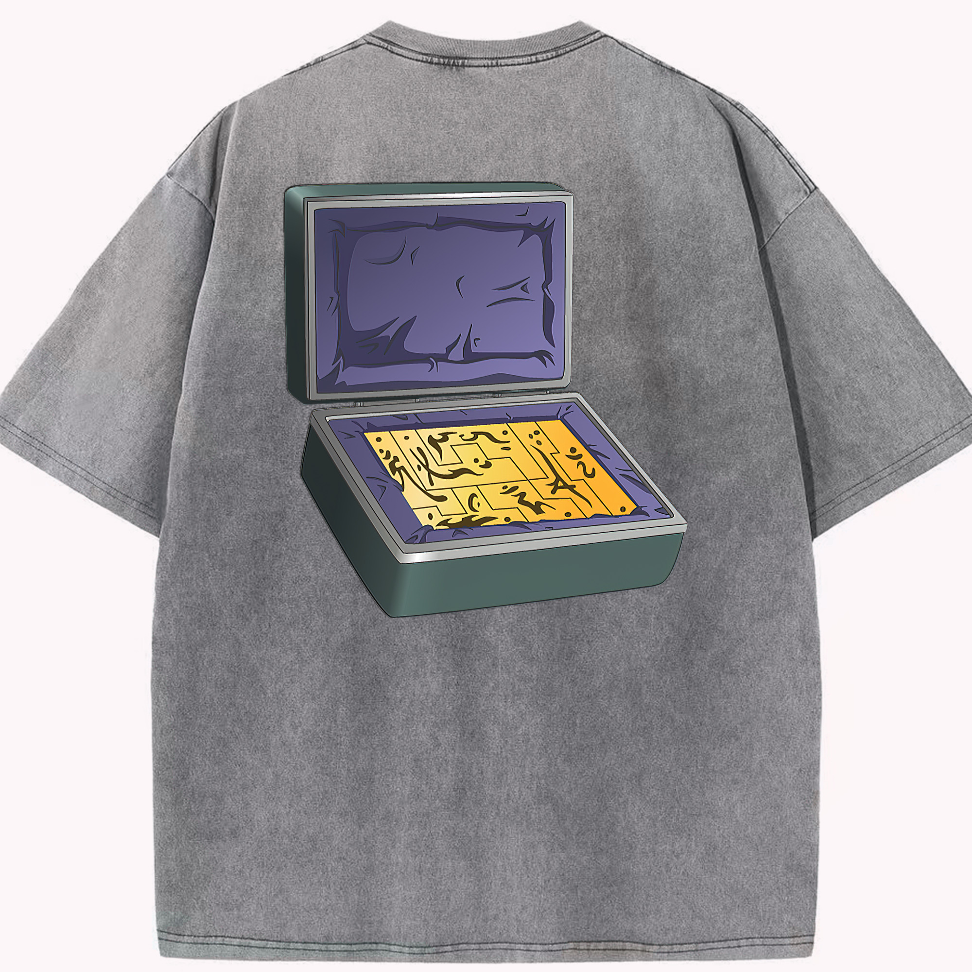 （画像用） 遊☆戯☆王 Yu-Gi-Oh! 綿100% ヴィンテージ風 半袖Tシャツ（背面プリント）