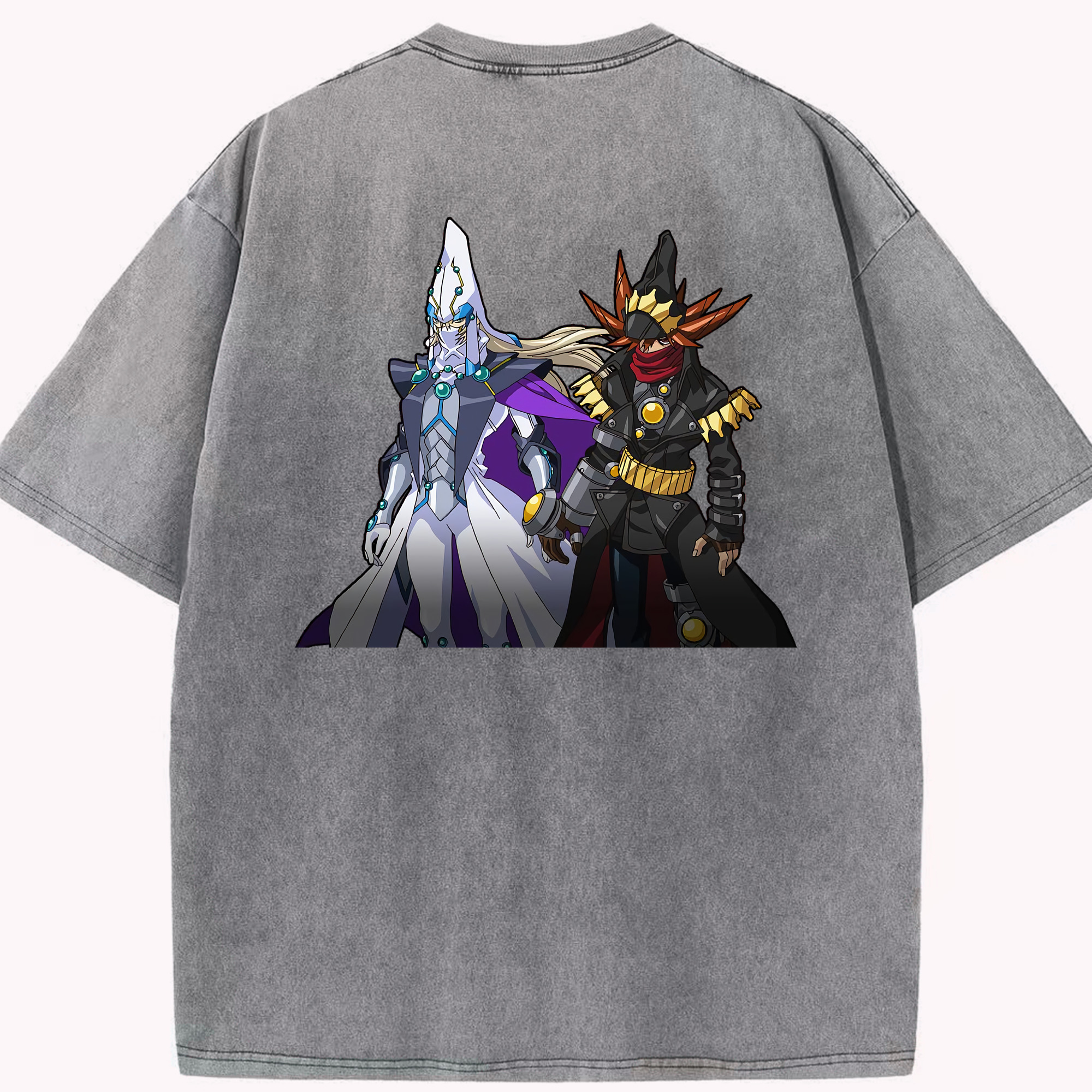 （画像用） 遊☆戯☆王 Yu-Gi-Oh! 綿100% ヴィンテージ風 半袖Tシャツ（背面プリント）