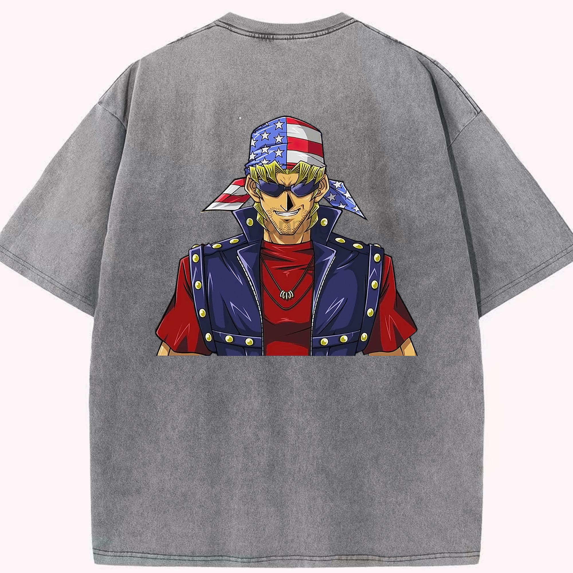 （画像用） 遊☆戯☆王 Yu-Gi-Oh! 綿100% ヴィンテージ風 半袖Tシャツ（背面プリント）