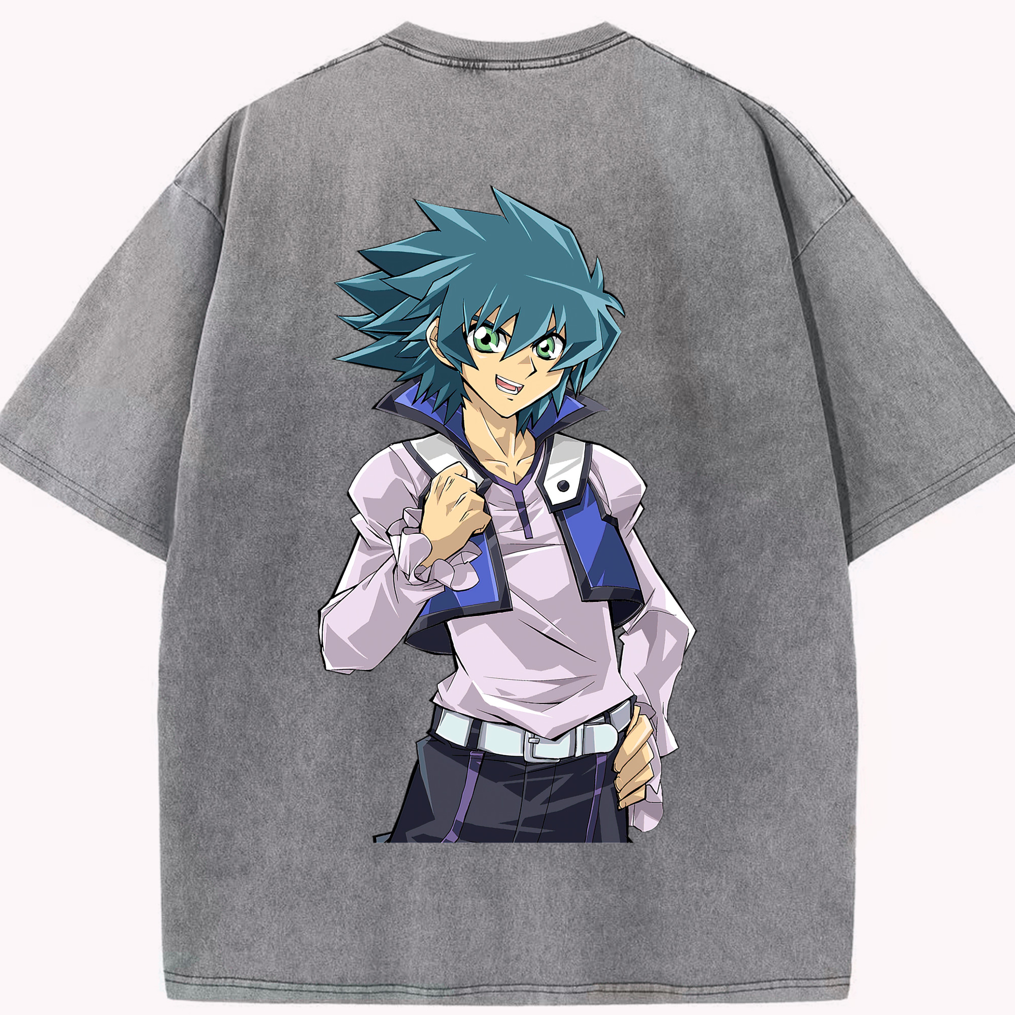 （画像用） 遊☆戯☆王 Yu-Gi-Oh! 綿100% ヴィンテージ風 半袖Tシャツ（背面プリント）