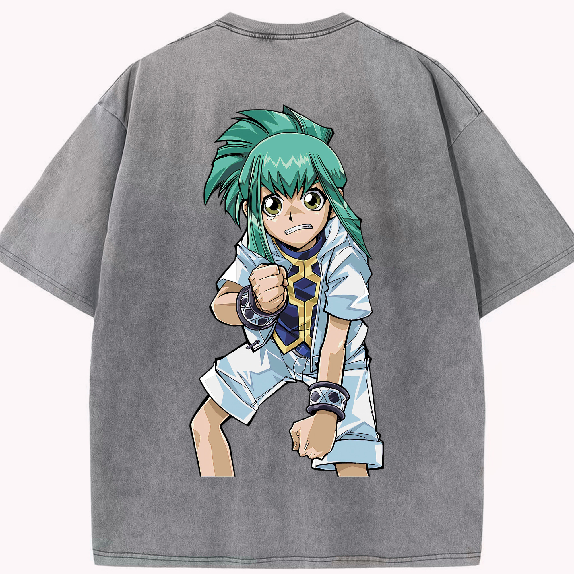 （画像用） 遊☆戯☆王 Yu-Gi-Oh! 綿100% ヴィンテージ風 半袖Tシャツ（背面プリント）