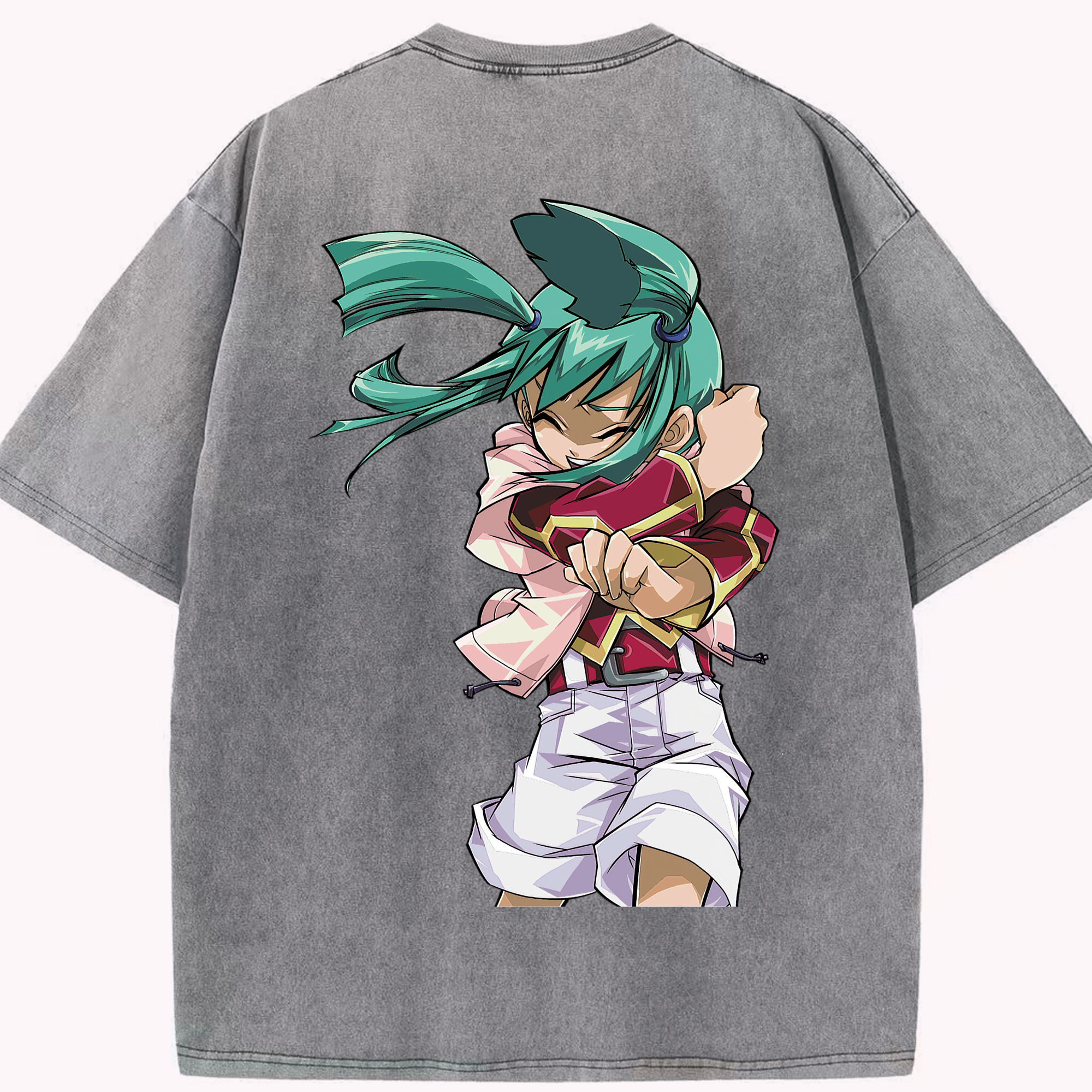 （画像用） 遊☆戯☆王 Yu-Gi-Oh! 綿100% ヴィンテージ風 半袖Tシャツ（背面プリント）