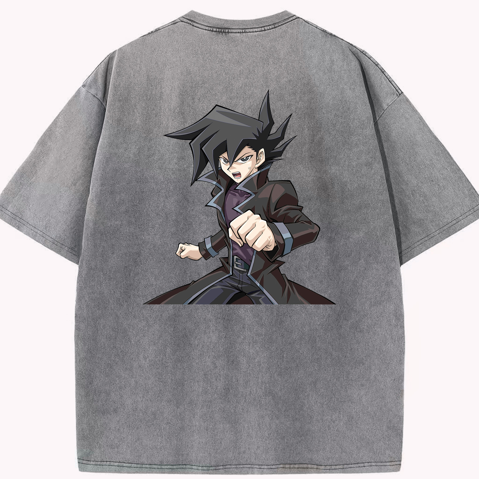 （画像用） 遊☆戯☆王 Yu-Gi-Oh! 綿100% ヴィンテージ風 半袖Tシャツ（背面プリント）