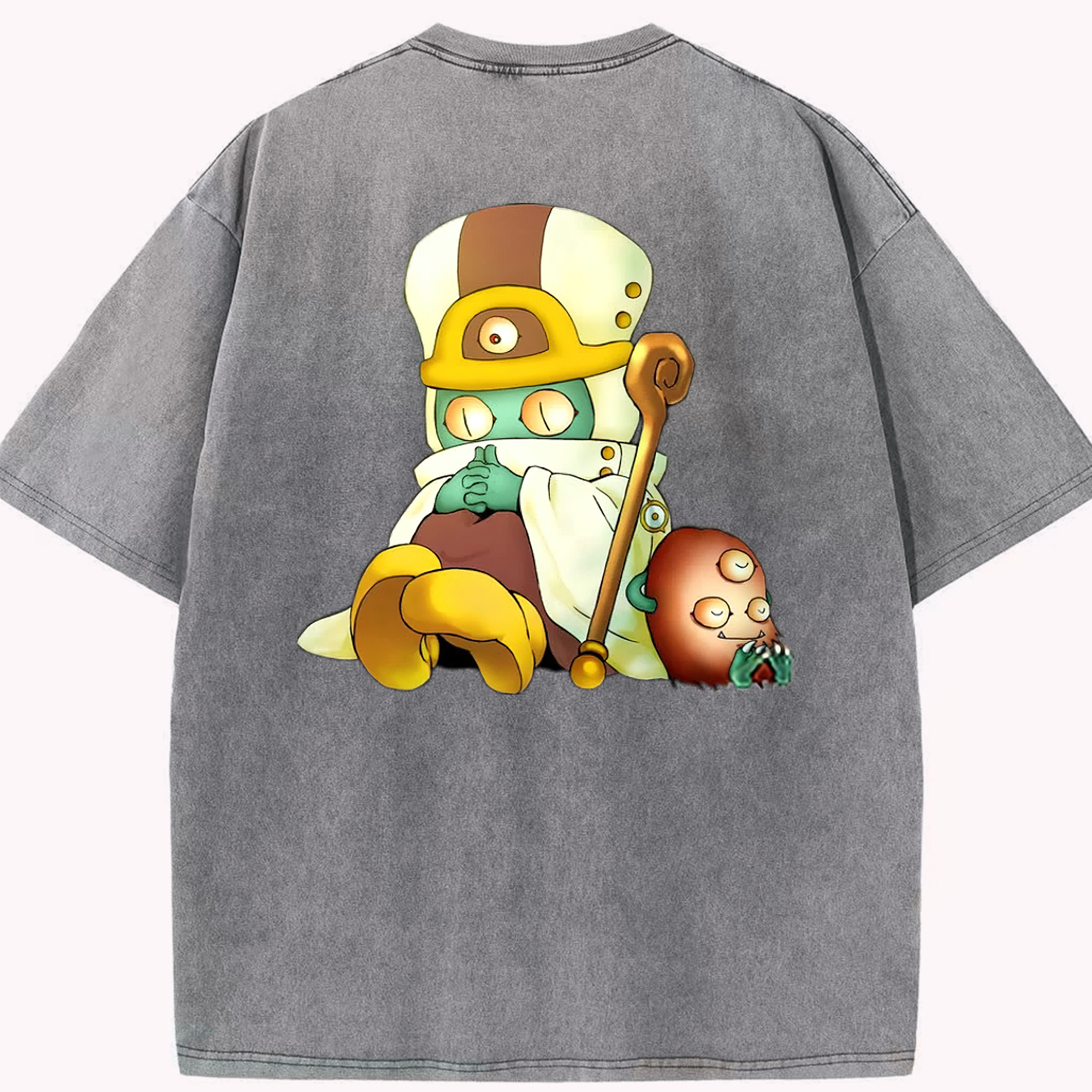 （画像用） 遊☆戯☆王 Yu-Gi-Oh! 綿100% ヴィンテージ風 半袖Tシャツ（背面プリント）