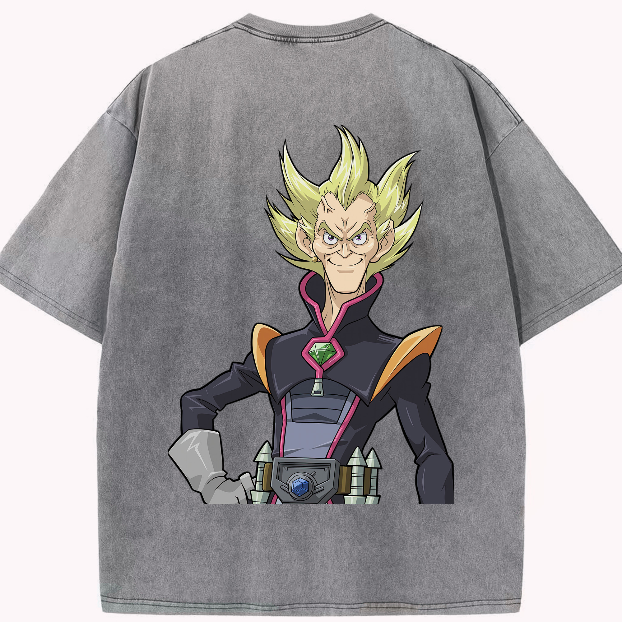 （画像用） 遊☆戯☆王 Yu-Gi-Oh! 綿100% ヴィンテージ風 半袖Tシャツ（背面プリント）