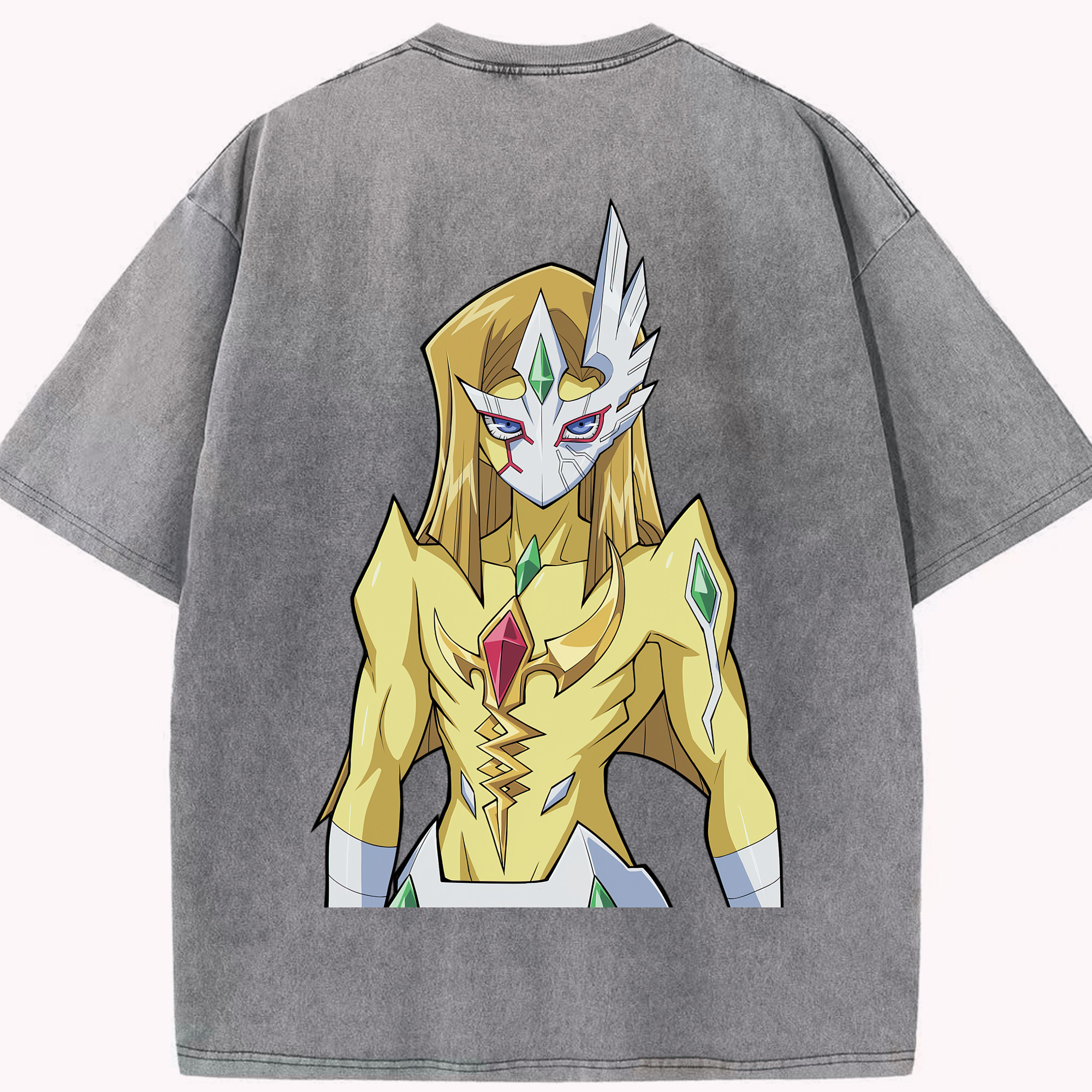 （画像用） 遊☆戯☆王 Yu-Gi-Oh! 綿100% ヴィンテージ風 半袖Tシャツ（背面プリント）